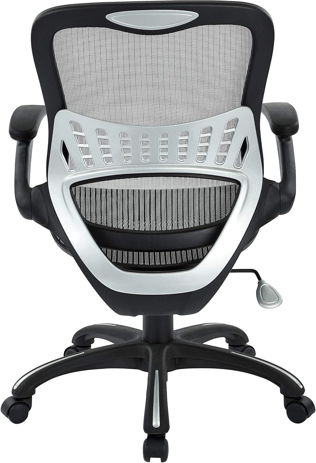 Gray Mesh Executive Swivel Office Chair with Adjustable Arms