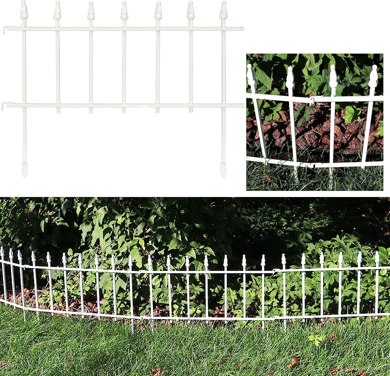 18" x 22" Iron Decorative Garden Fence Panels (Set of 5)