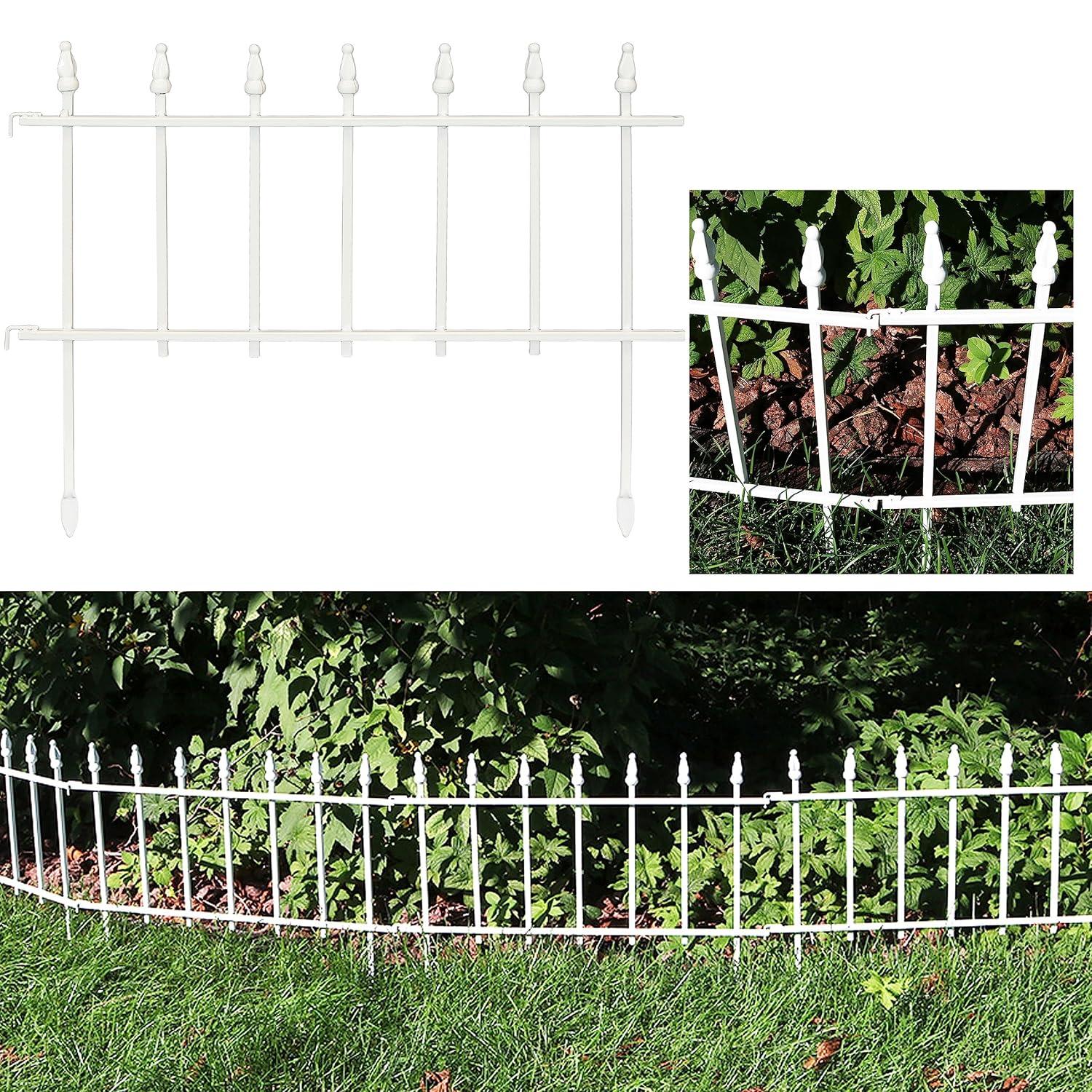 18" x 22" Iron Decorative Garden Fence Panels (Set of 5)