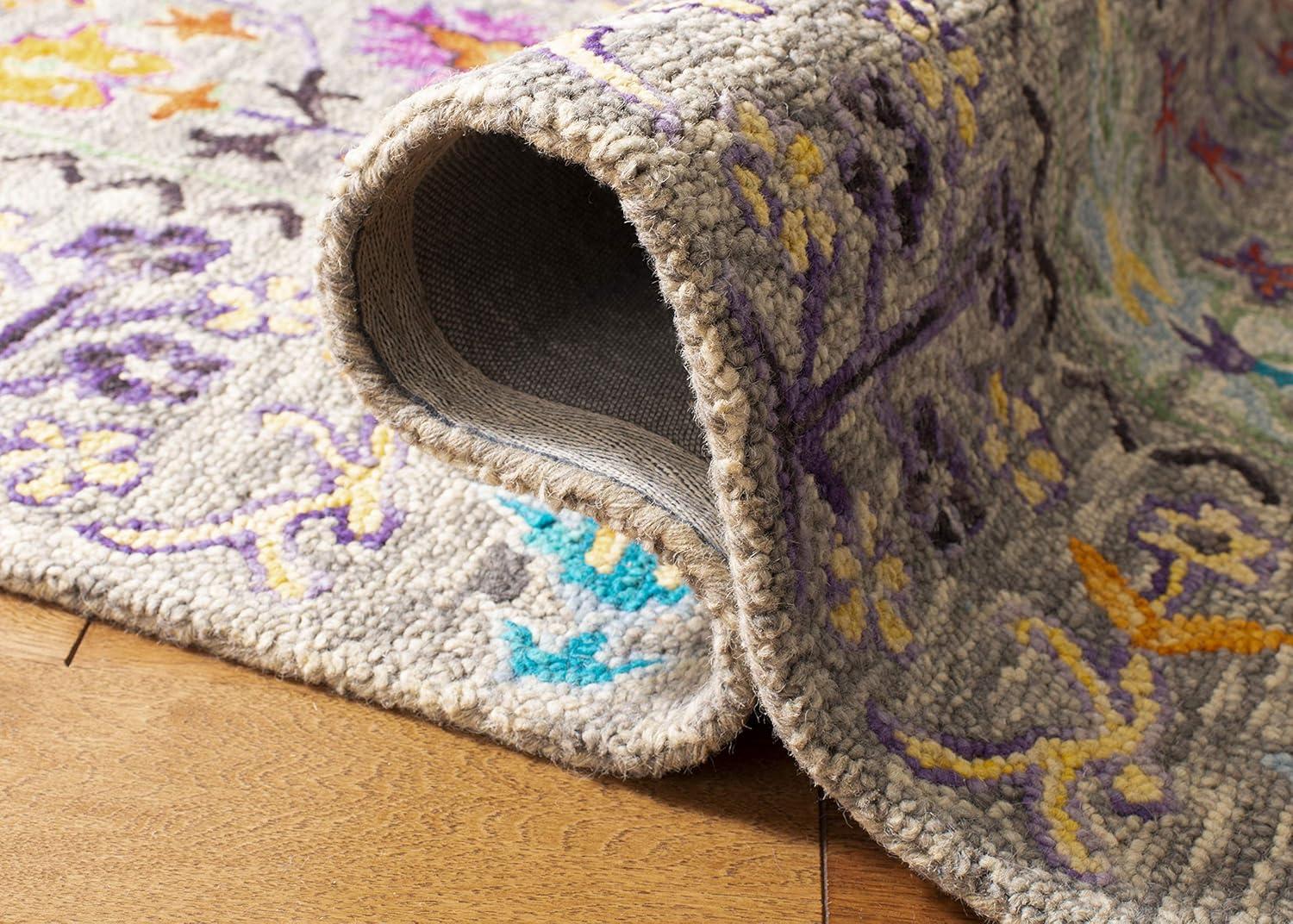 Blossom BLM453 Hand Tufted Indoor Accent Rug - Grey/Multi - 3'x5' - Safavieh
