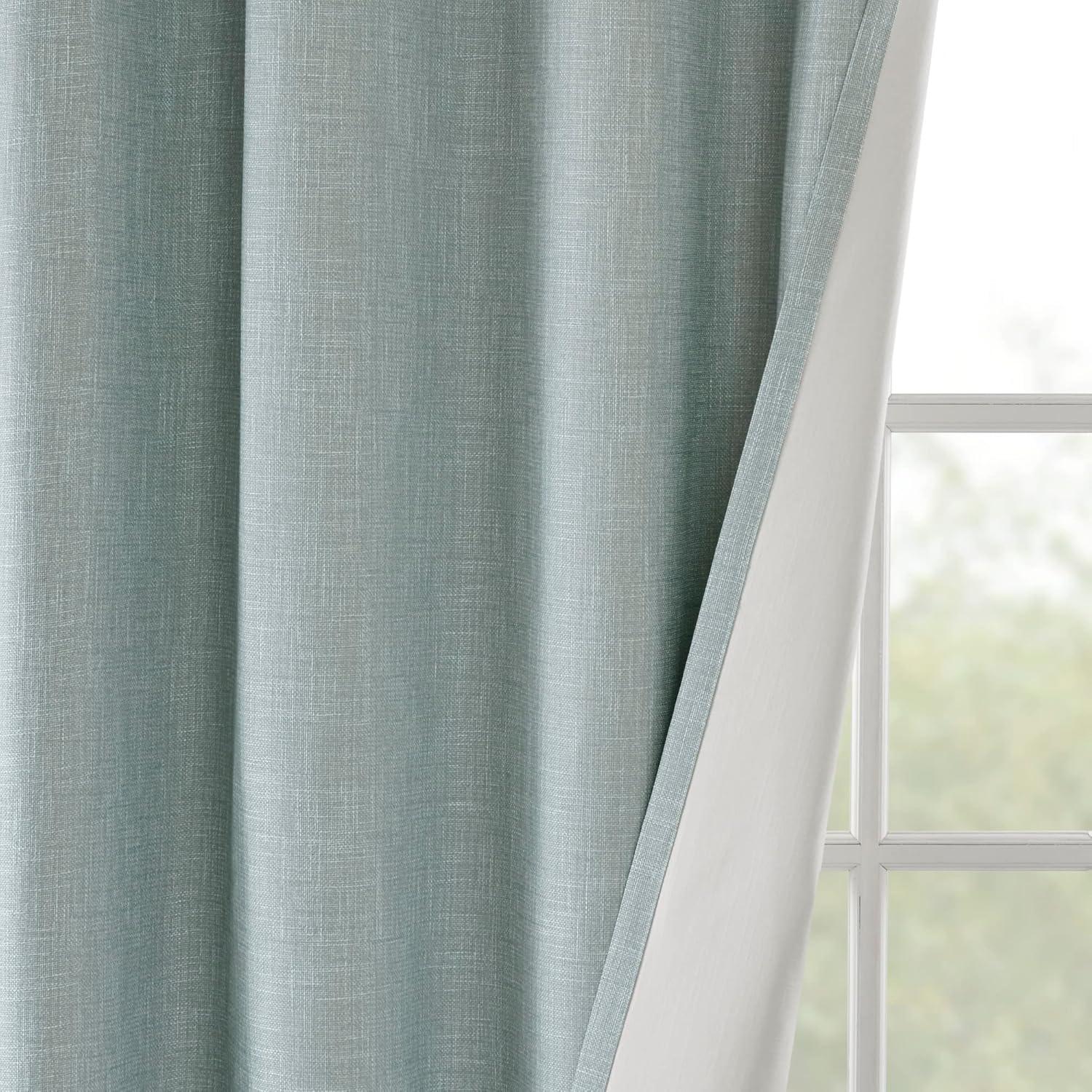Madison Park Maya Printed Heathered Blackout Grommet Top Single Curtain Panel