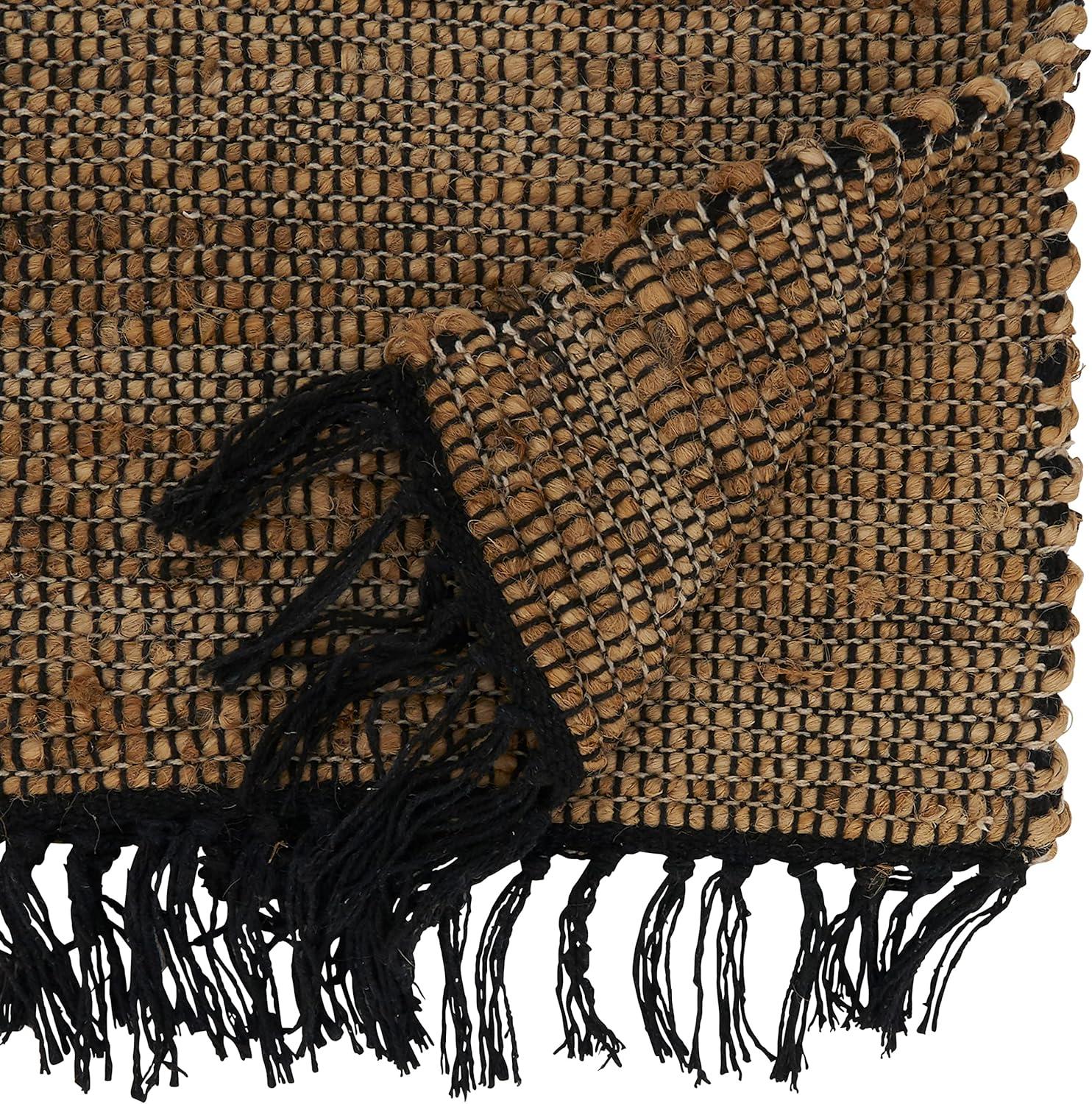 Saro Lifestyle Fringe Design Jute Table Runner