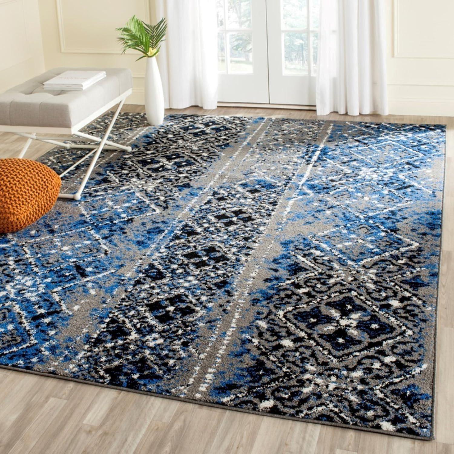 Adirondack ADR111 Machine Made Indoor Runner - Silver/Multi - 2'-6"x10' - Safavieh