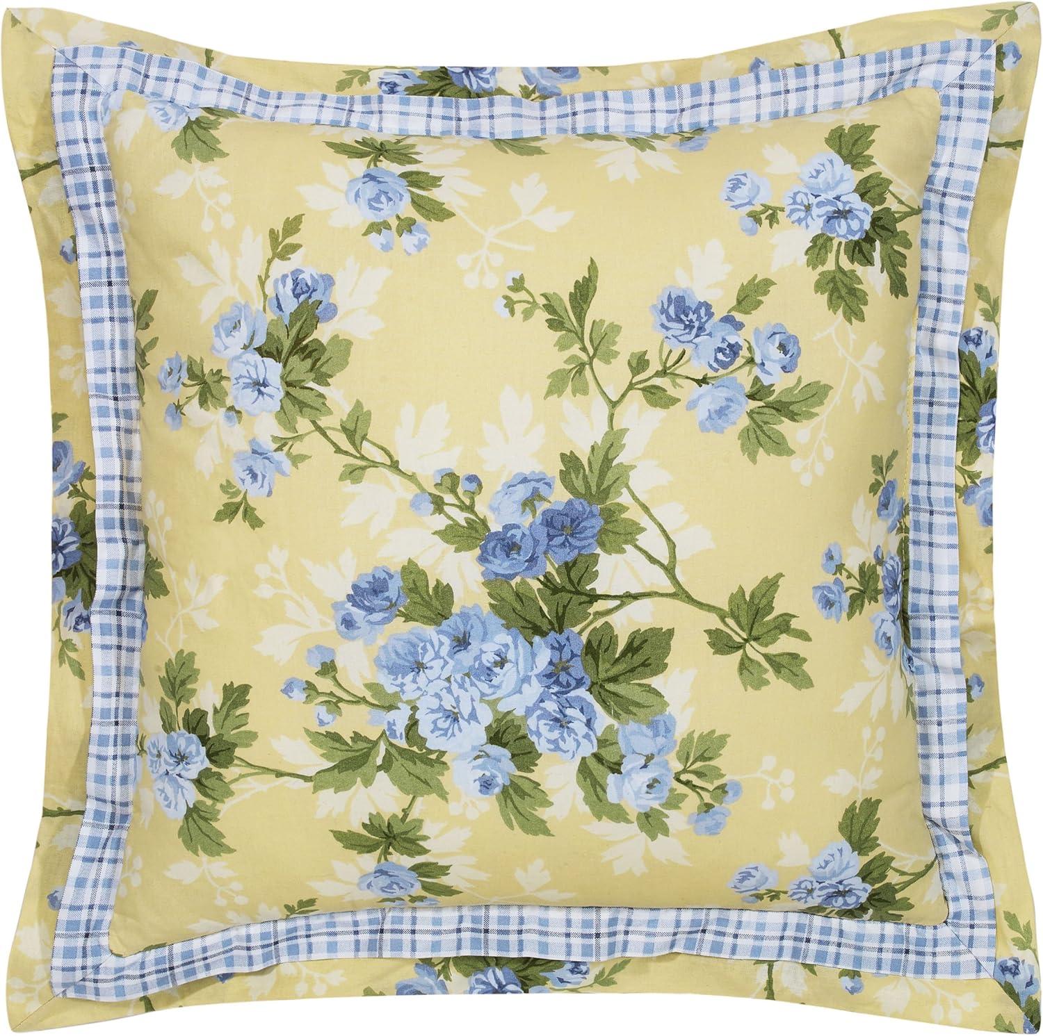 Laura Ashley Laura Ashley Cassidy Floral Yellow Cotton Comforter Bonus Set