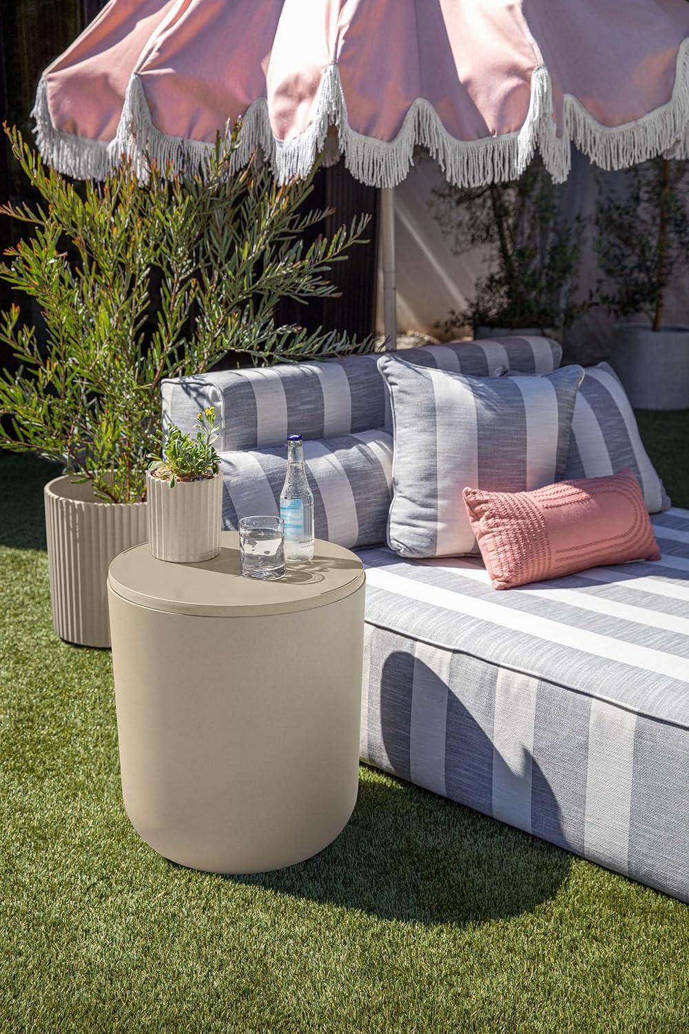 Veradek Kona Round Plastic Outdoor Side Table