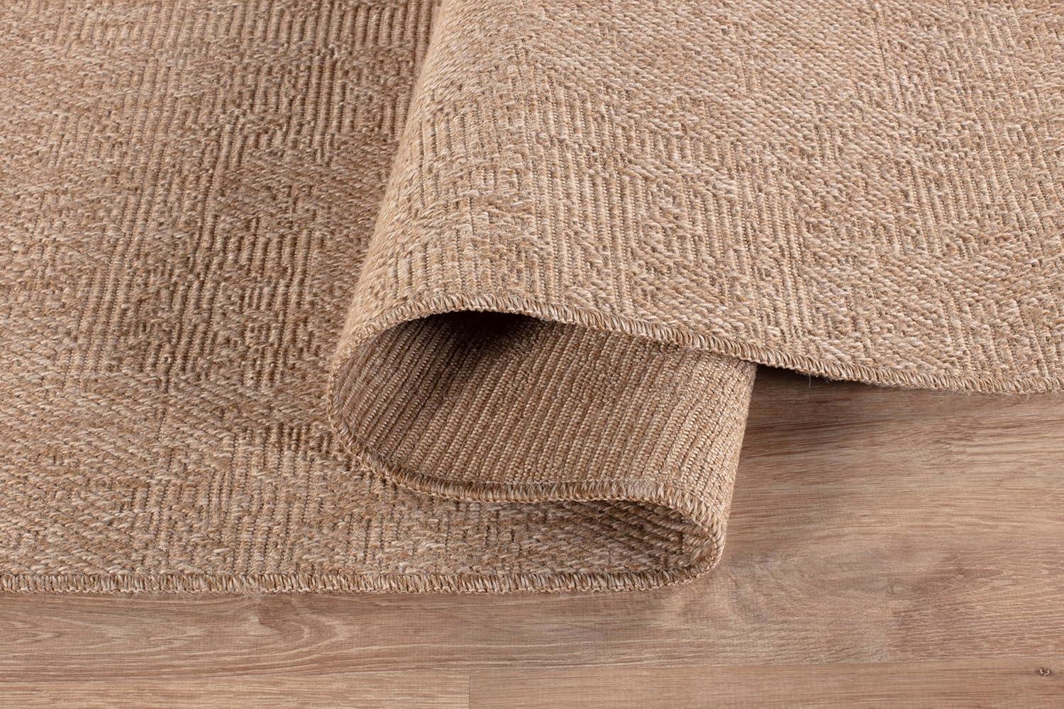 4'x6' Pata Hand Woven Chunky Jute Area Rug, Natural - JONATHAN Y