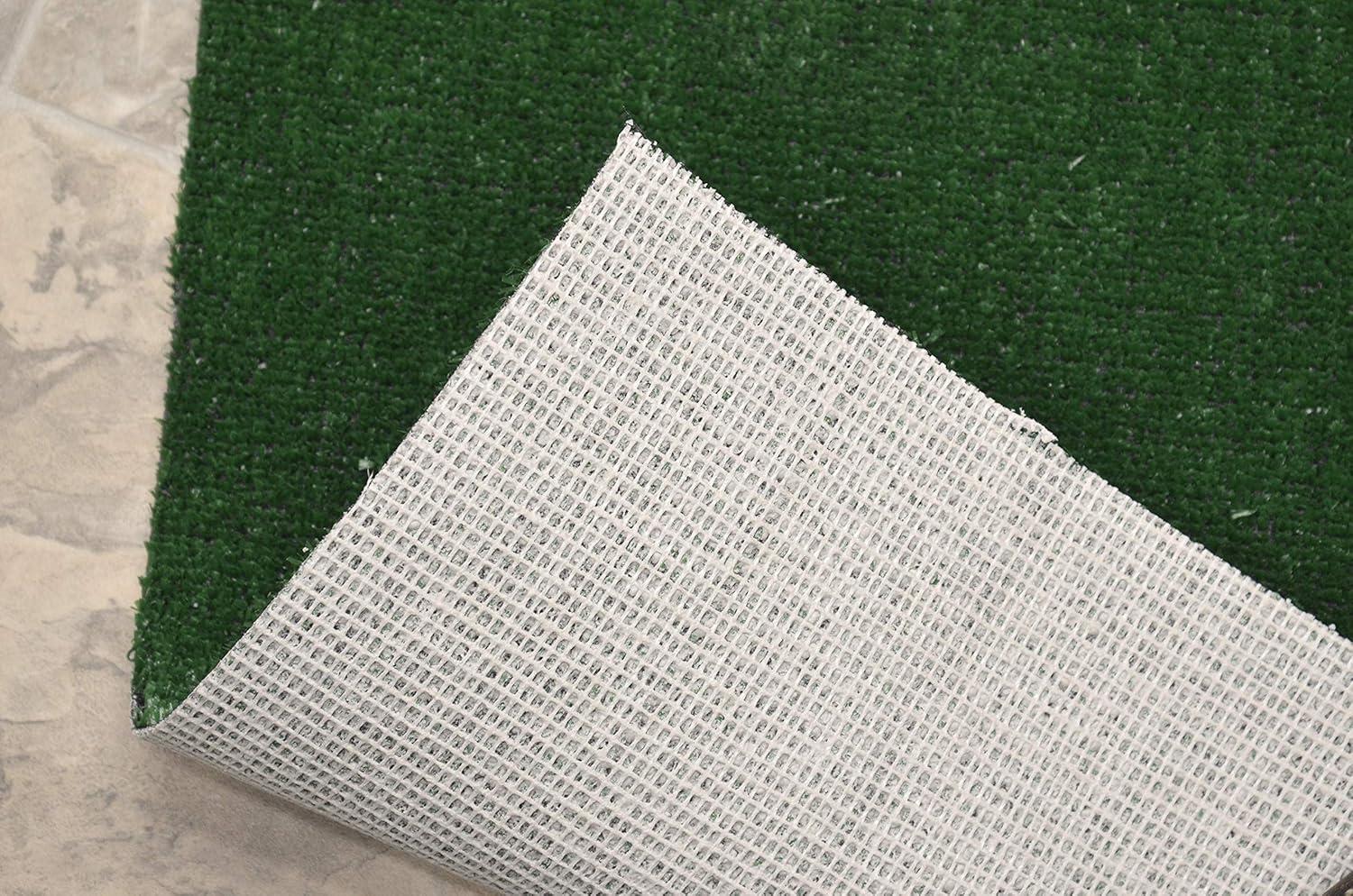 Verdant Haven 6' x 9' Tufted Synthetic Green Indoor/Outdoor Area Rug