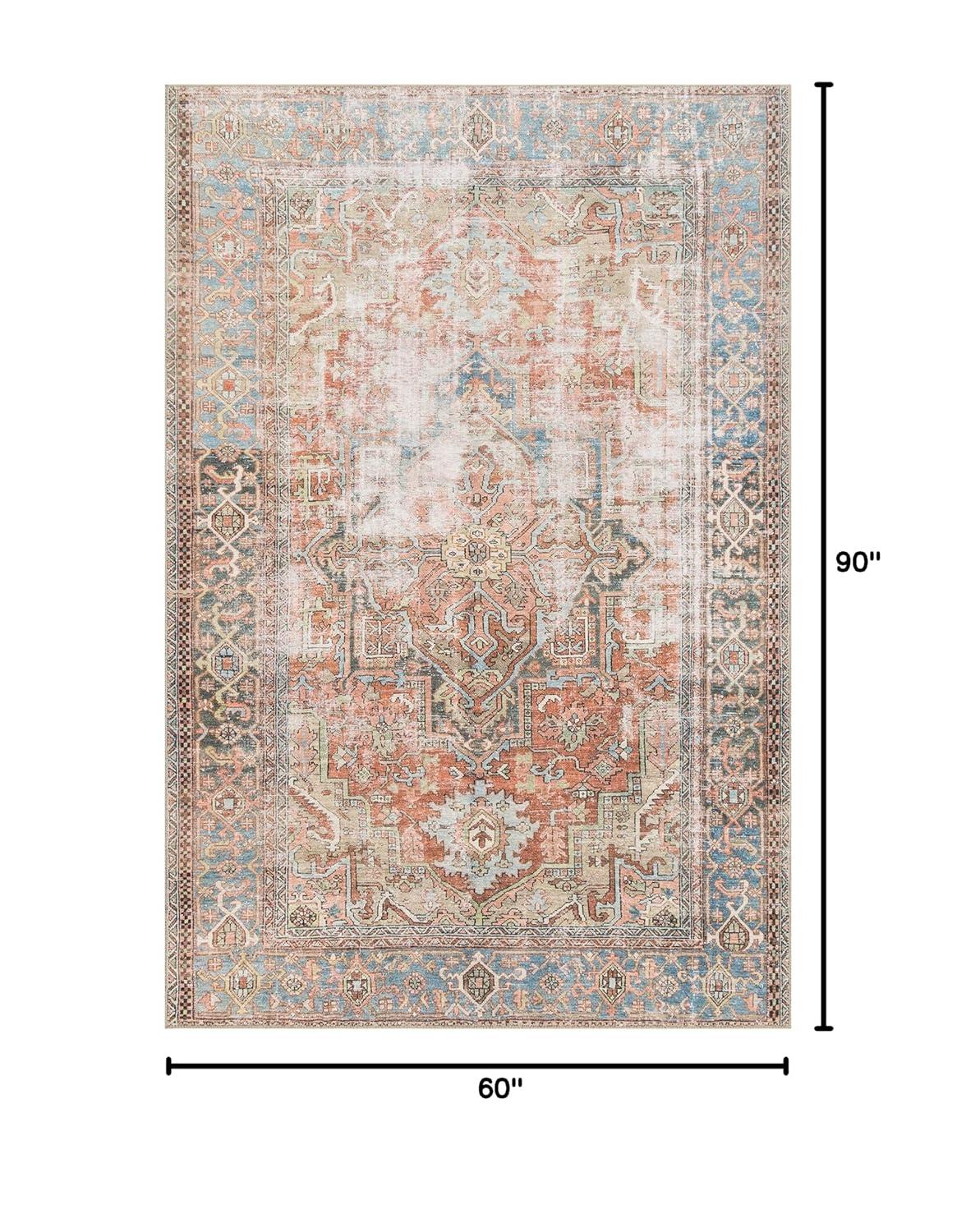 Skye Oriental Terracotta Area Rug