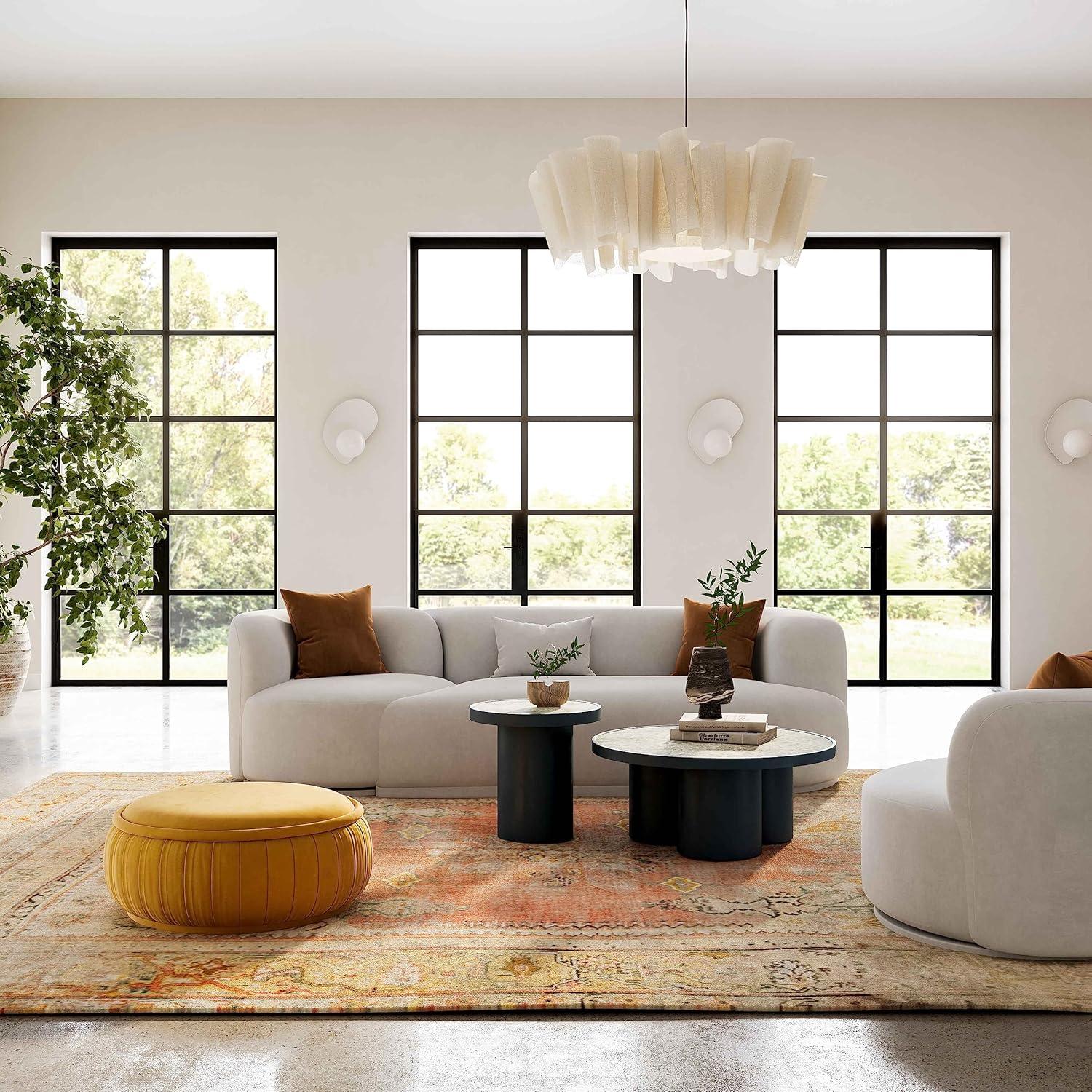 Fickle Boucle 2-Piece Modular RAF Sofa