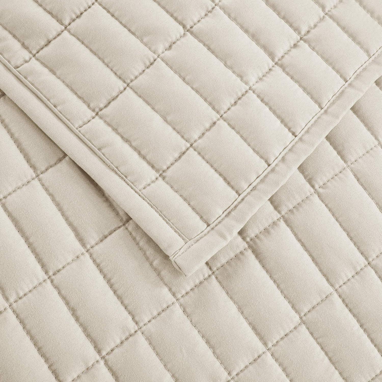 Comfort Spaces Kienna Quilt Mini Set, Full/Queen, Ivory