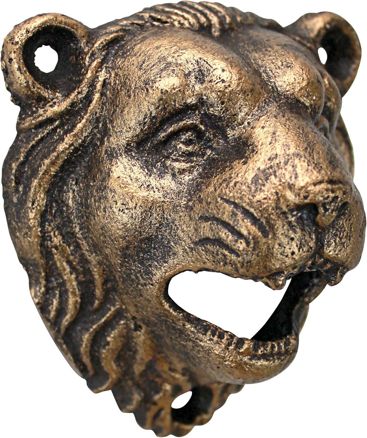 Design Toscano Growling Lion Cast Iron Bottle Opener