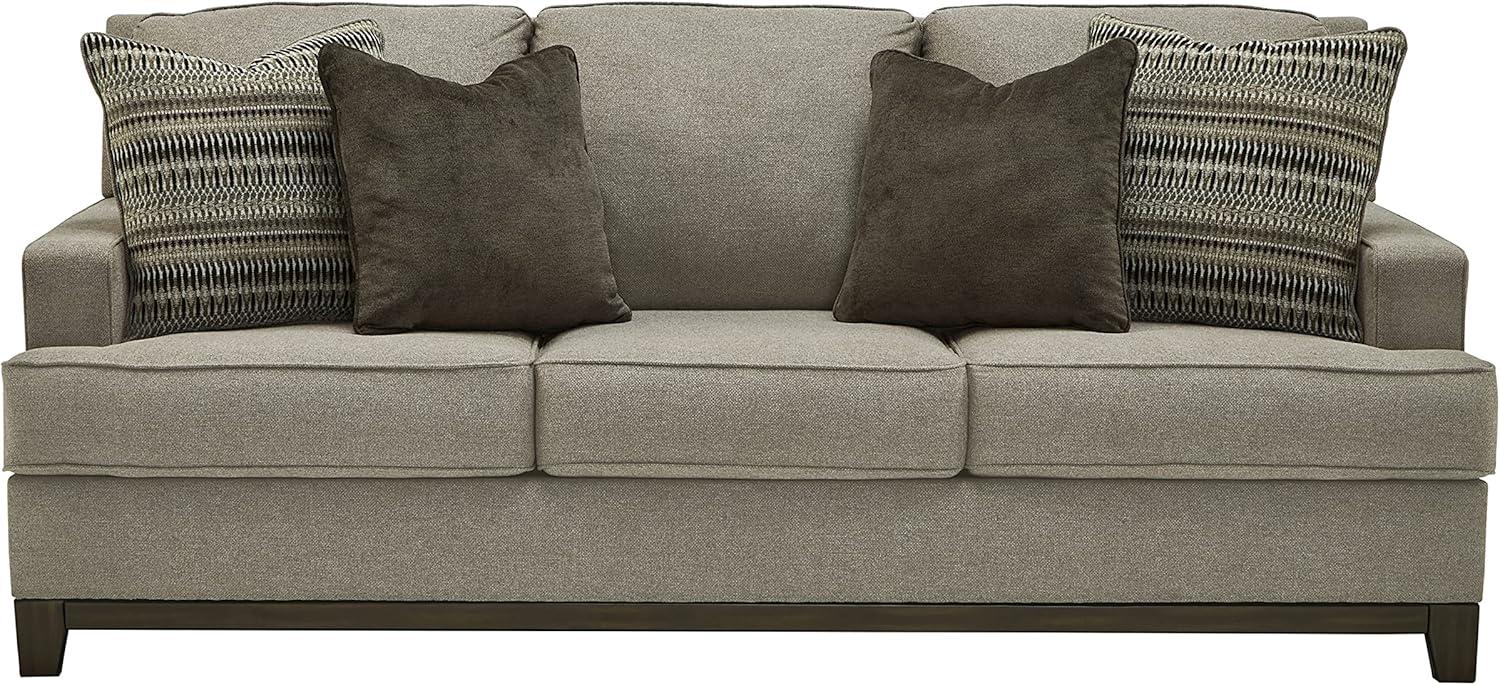 Ashley Furniture Kaywood Contemporary Fabric & Wood Sofa in Gray