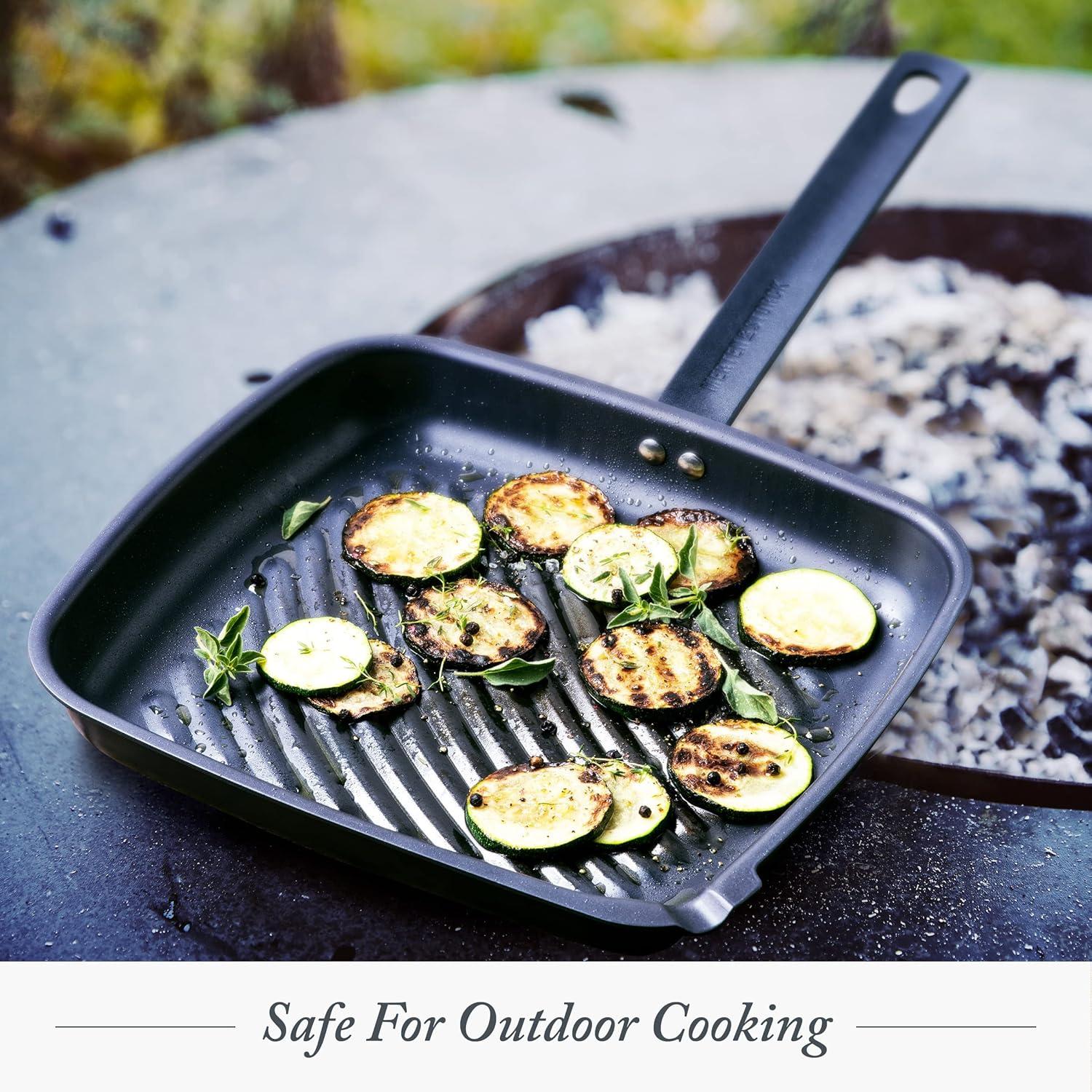 Merten & Storck Pre-Seasoned Carbon Steel Square Grill Pan