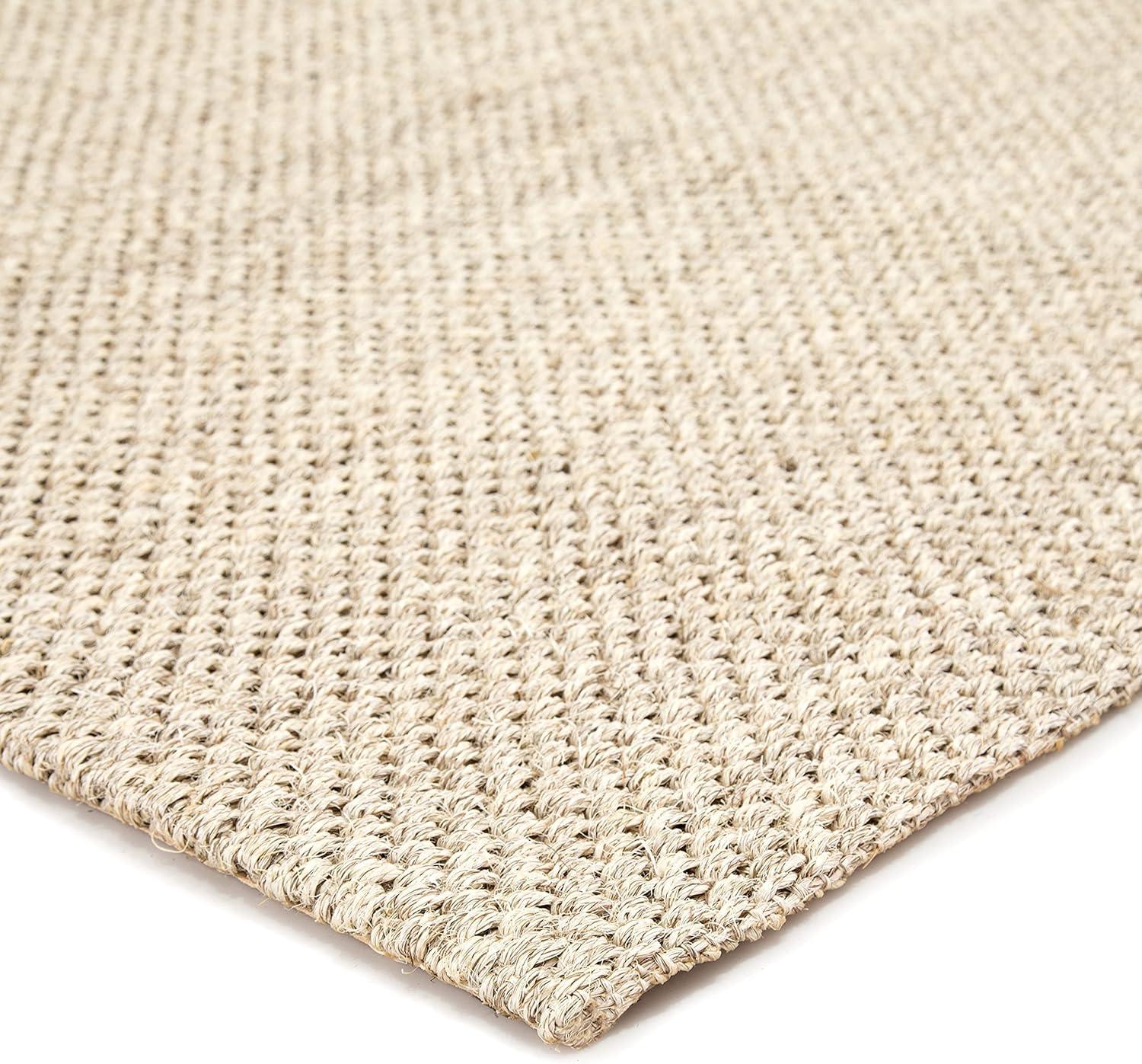 Ivory Wool Flat Woven Reversible 5'x8' Area Rug