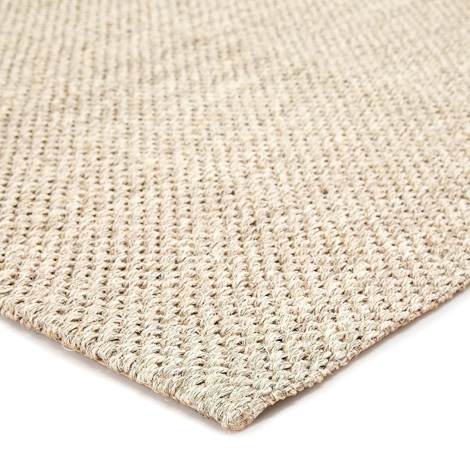 Ivory Wool Flat Woven Reversible 5'x8' Area Rug