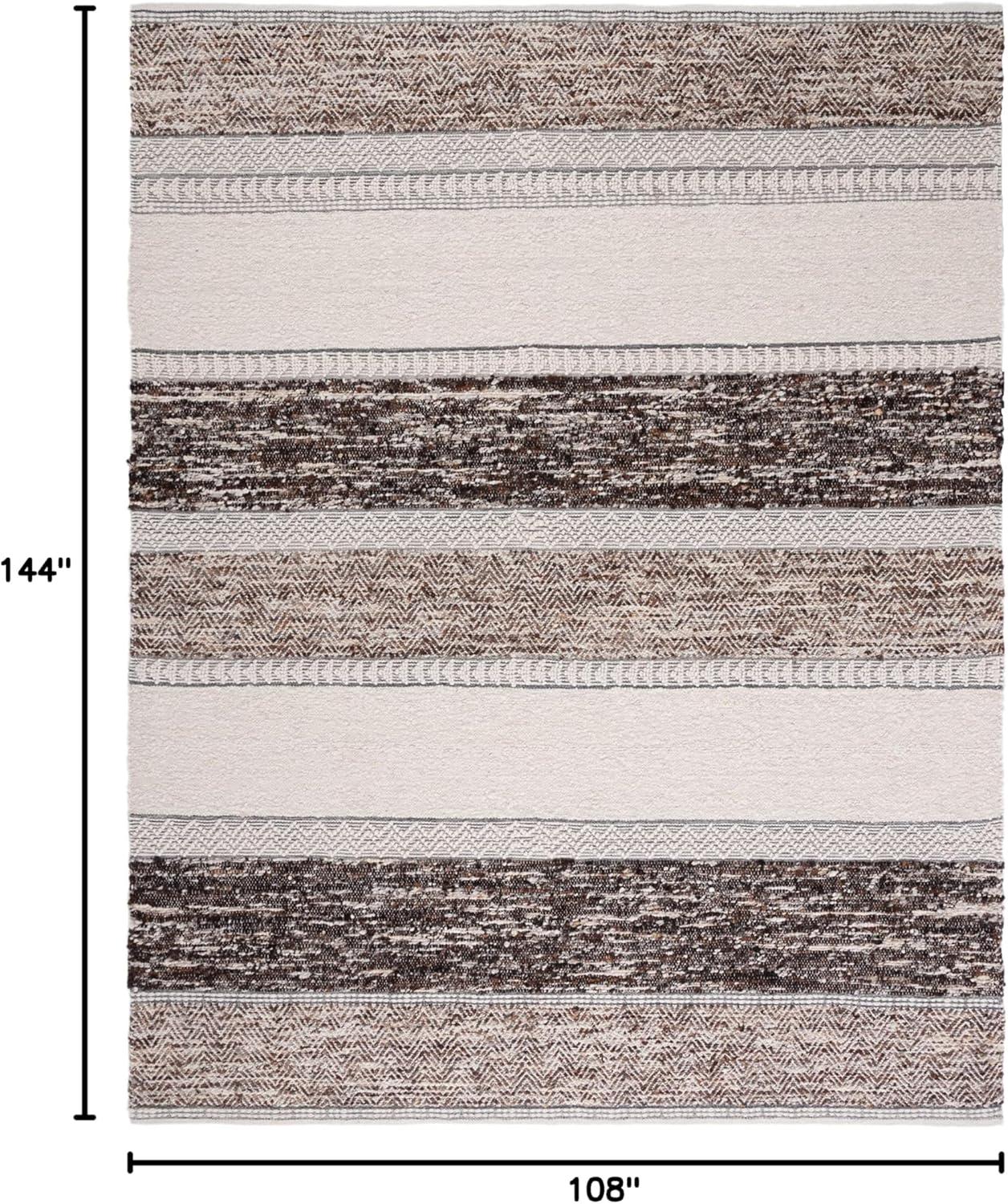 Pante Macassar Southwestern Hand-Woven Cotton/Wool Brown/Ivory/Black Area Rug