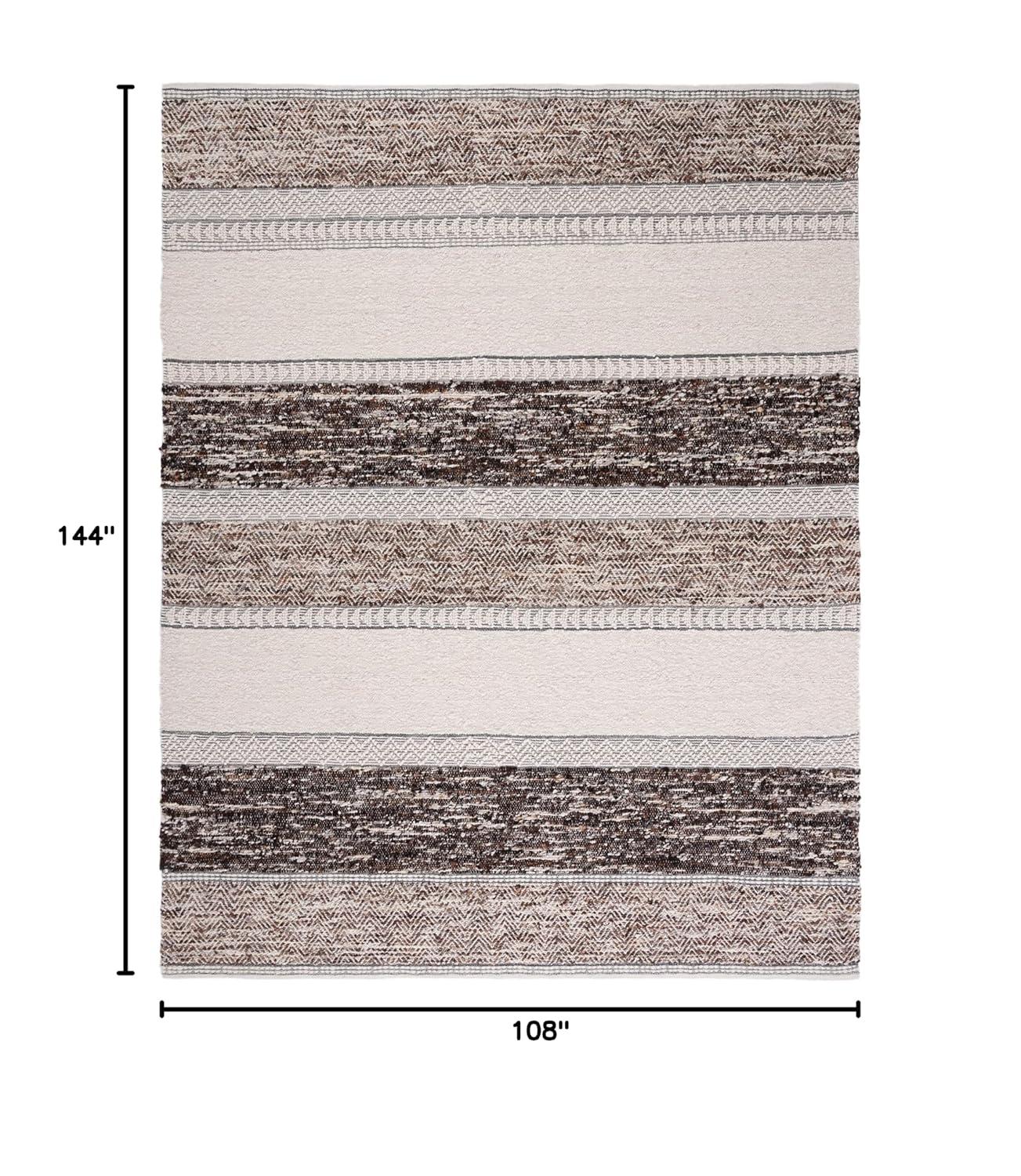Pante Macassar Southwestern Hand-Woven Cotton/Wool Brown/Ivory/Black Area Rug