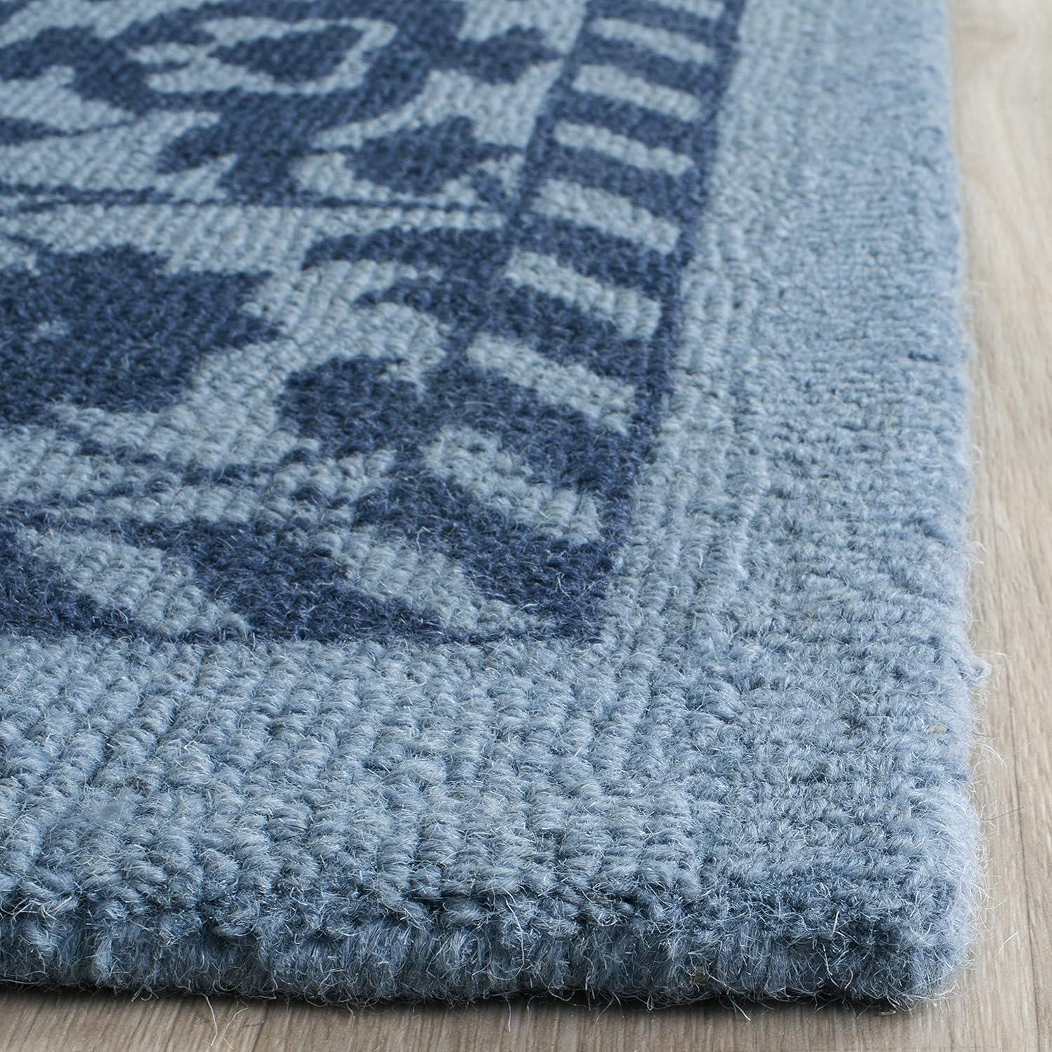 Restoration Vintage RVT102 Hand Tufted Area Rug - Blue/Dark Blue - 3'x5' - Safavieh.