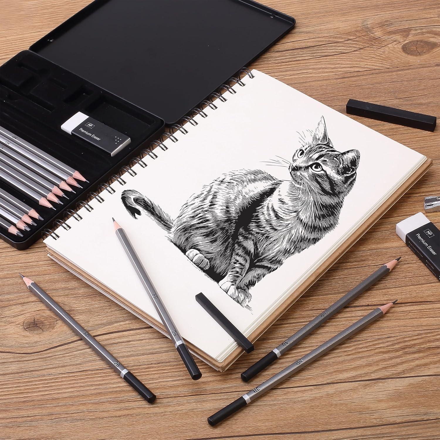 Mr. Pen- Sketch Pencils for Drawing, 19 pcs, Drawing Pencils for Sketching with Graphite Sticks