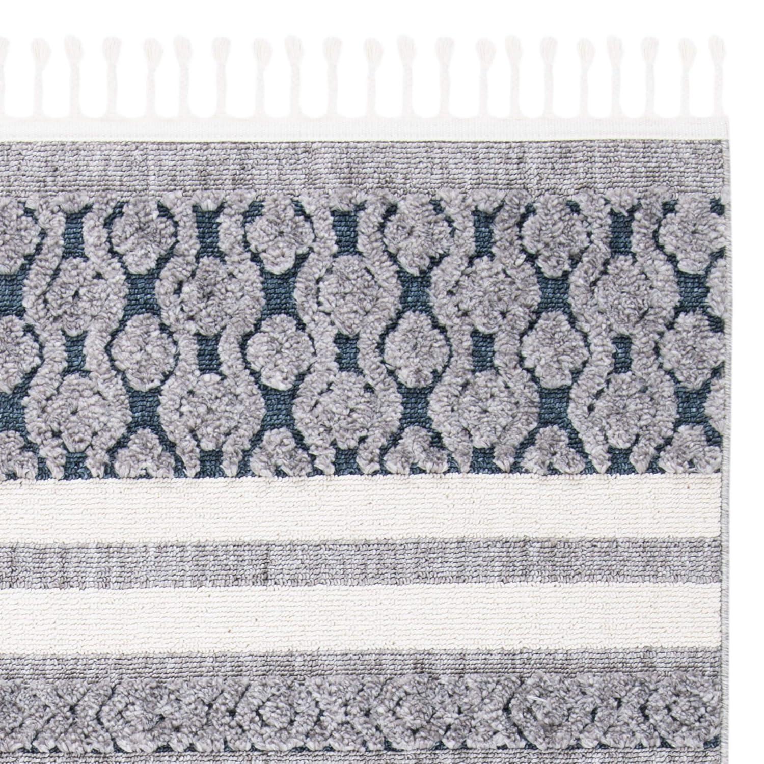 Marrakesh MRK515 Power Loomed Indoor Area Rug - Ivory/Blue - 5'3"x7'6" - Safavieh