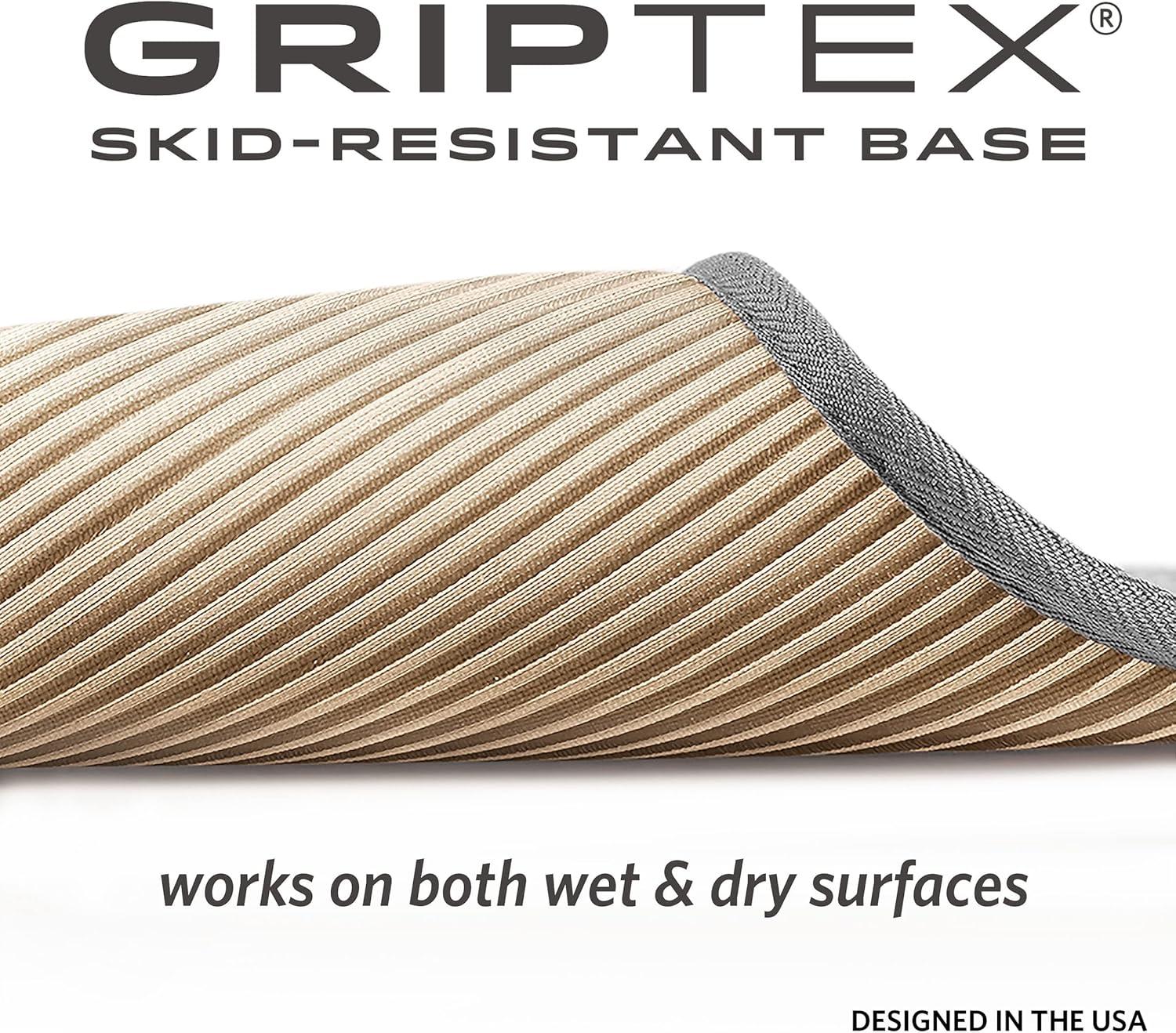 24"x58" MICRODRY SoftLux Racetrack Twist Memory Foam Bath Mat with Skid Resistant Base Aqua: Machine Washable, Plush Bathroom Runner
