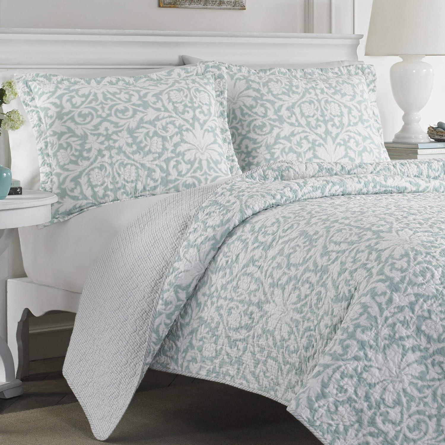 Laura Ashley Mia Reversible Cotton Quilt Set