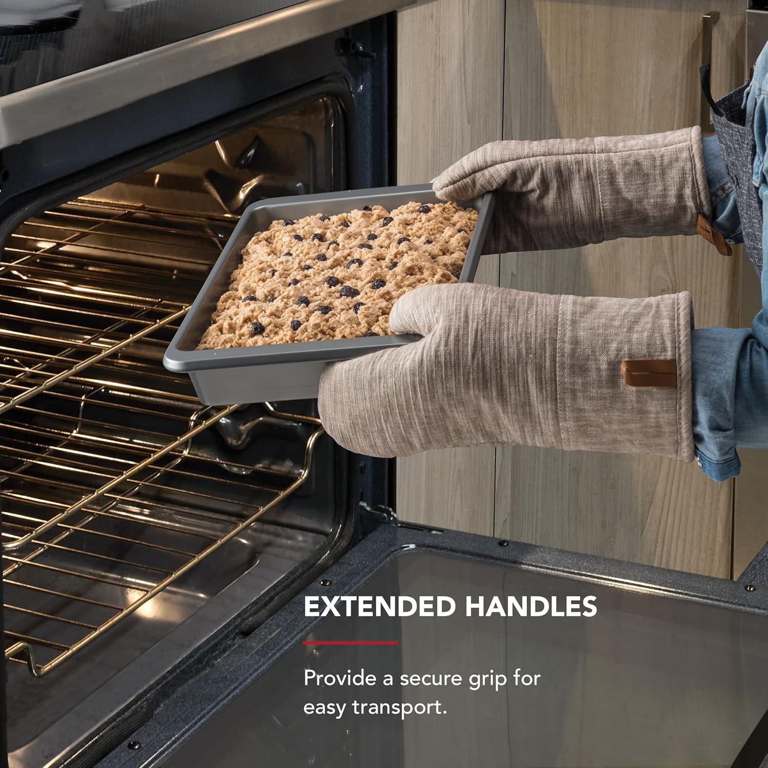 KitchenAid Aluminized Steel Nonstick 9x13-inch Sheet Cake Pan and Baking Dish, Contour Silver