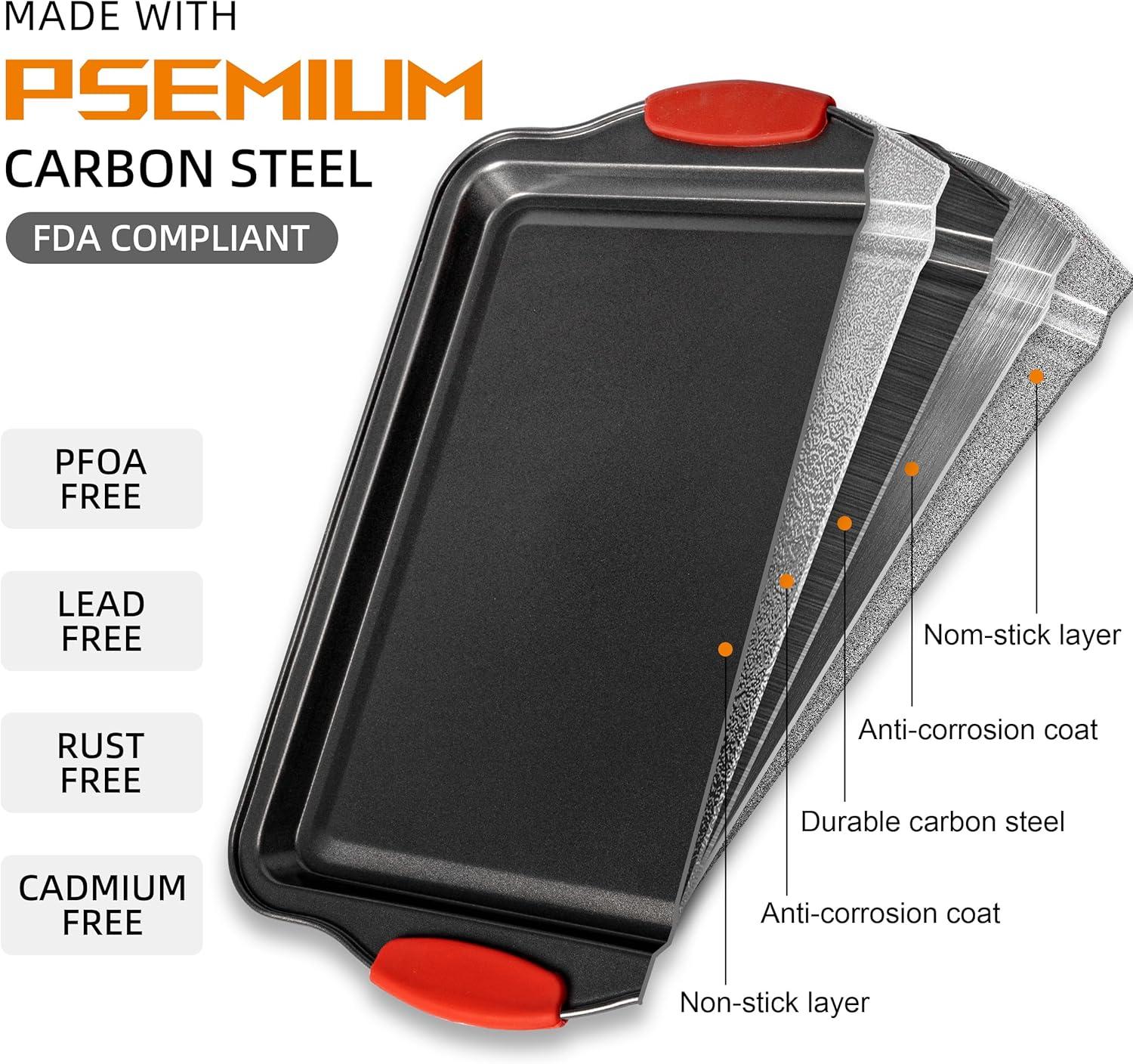 Lifemaster Lifemaster Non-Stick Steel 2 Piece Baking Sheet Set