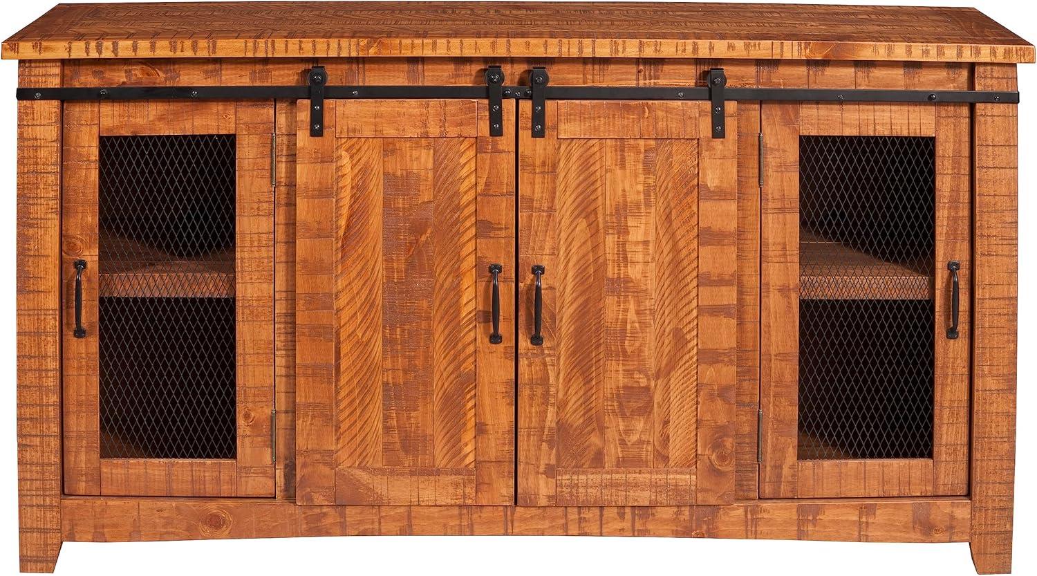 Omaha 65" Solid Wood TV Stand Honey Tobacco Finish - Martin Svensson Home