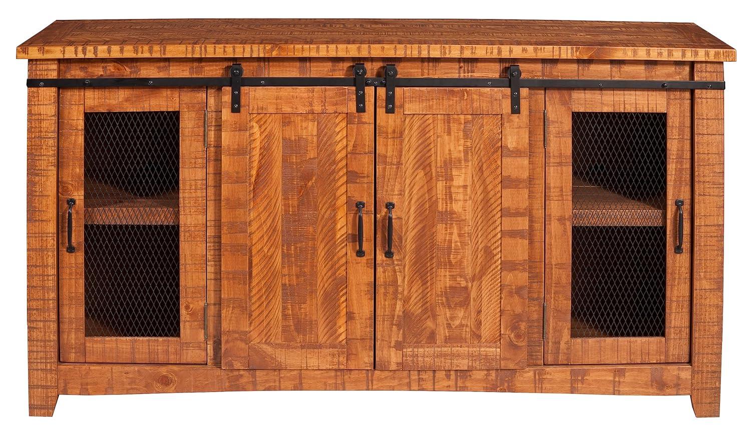 Omaha 65" Solid Wood TV Stand Honey Tobacco Finish - Martin Svensson Home