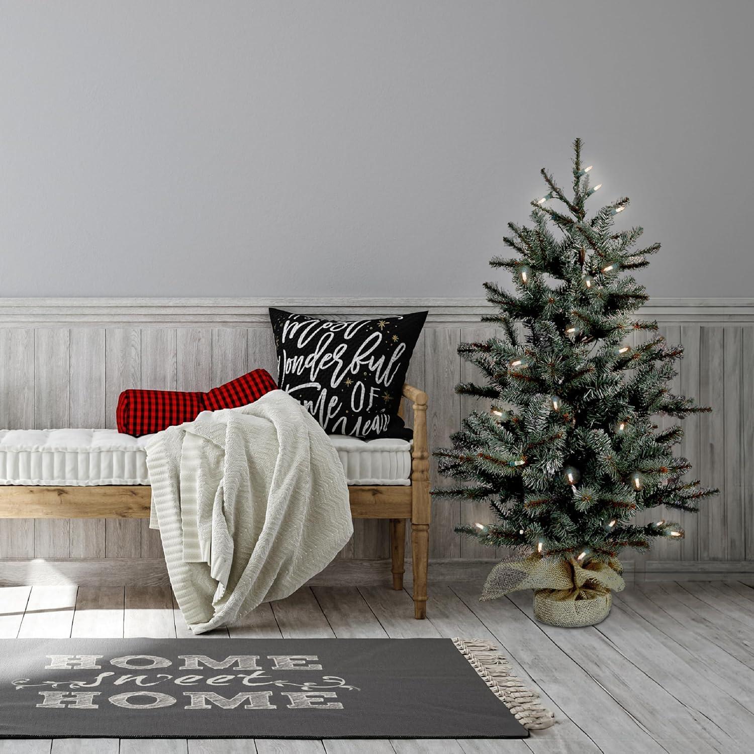 Carmel Pine 4' Lighted Fir Christmas Tree (Set of 2)