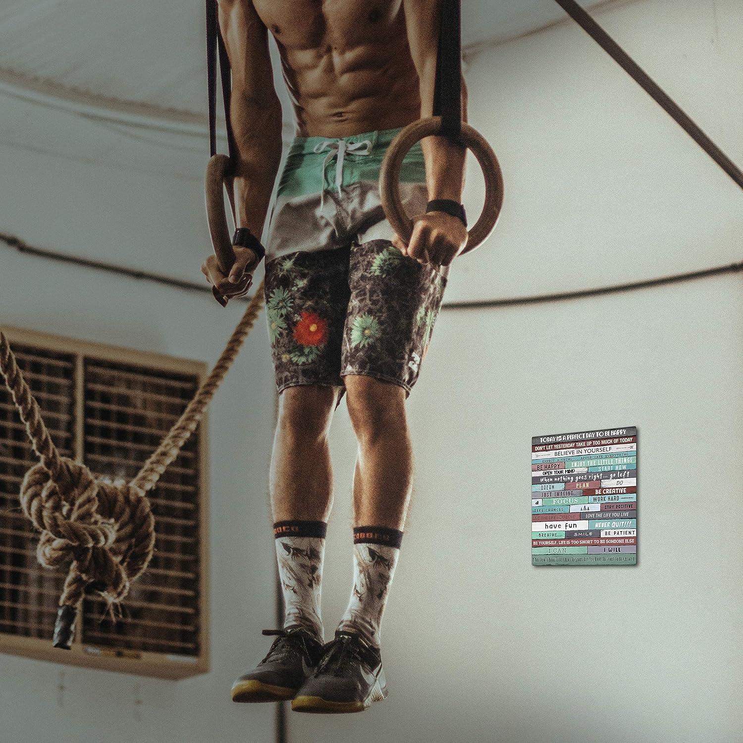 Istrion Inspirational Wall Art Framed Canvas 12 x 16 in (Turquoise) - Motivational Positive Quotes Rustic Wall Arts Decor for Home Office Bathroom Bedroom Kitchen Classroom Gym