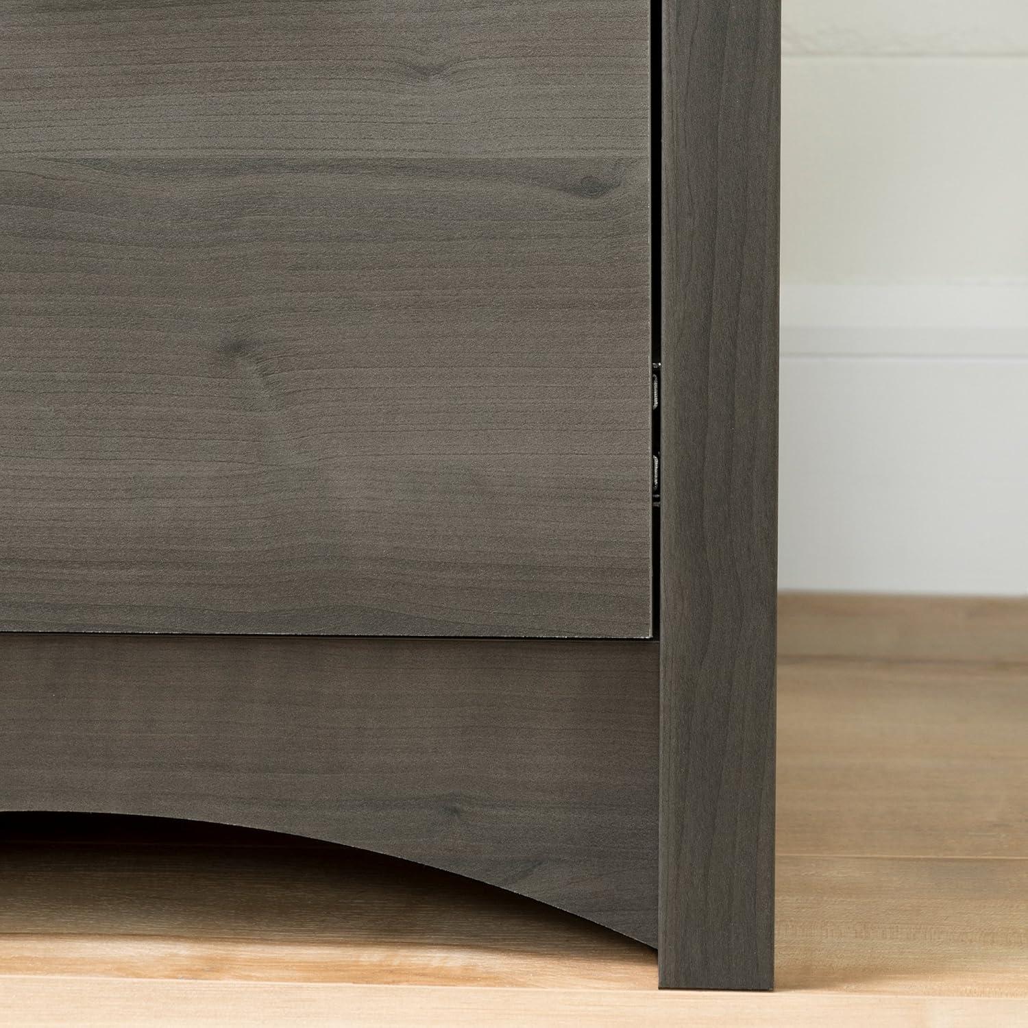 Gascony Computer Desk with Keyboard Tray Rustic Oak - South Shore: Modern Hutch Design, CPU Storage, Laminate Surface