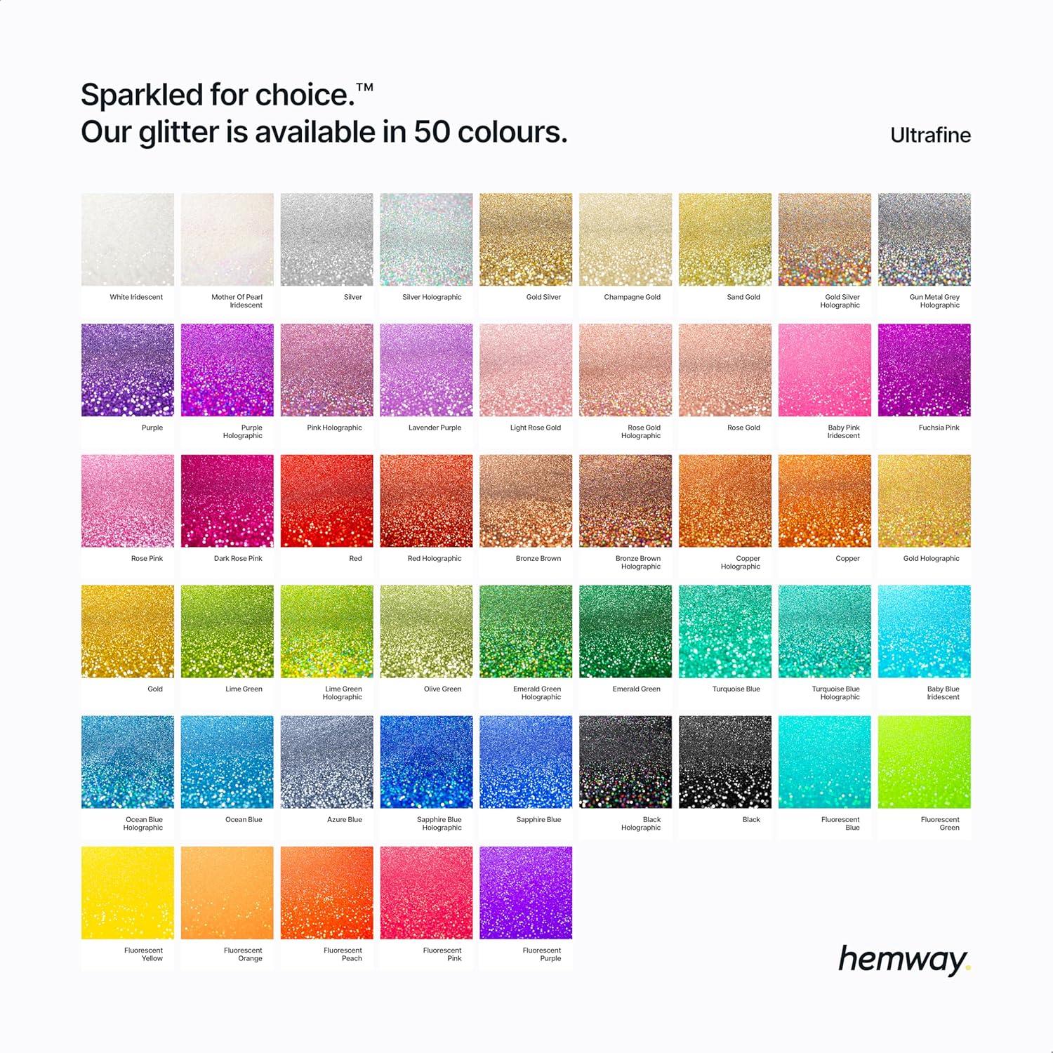 Hemway Glitter Paint Additive Crystals for Acrylic Emulsion Paint, Interior & Exterior Walls, Wood, Varnish, Matt, Gloss, Furniture 100g / 3.5oz - Ultrafine (1/128" 0.008" 0.2mm) - Silver Holographic