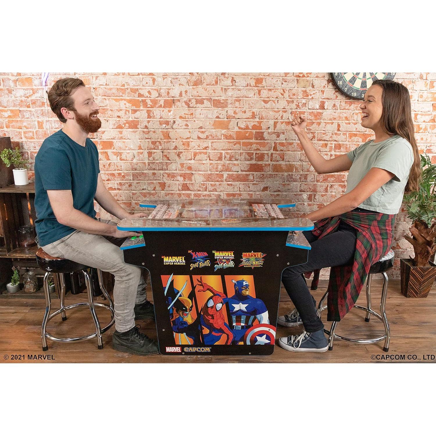 Marvel vs. Capcom Head-to-Head Arcade Gaming Table with Lit Deck