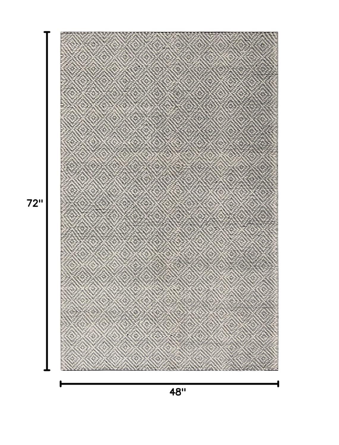 Gracie Oaks Matchett Hand Woven Wool Geometric Rug