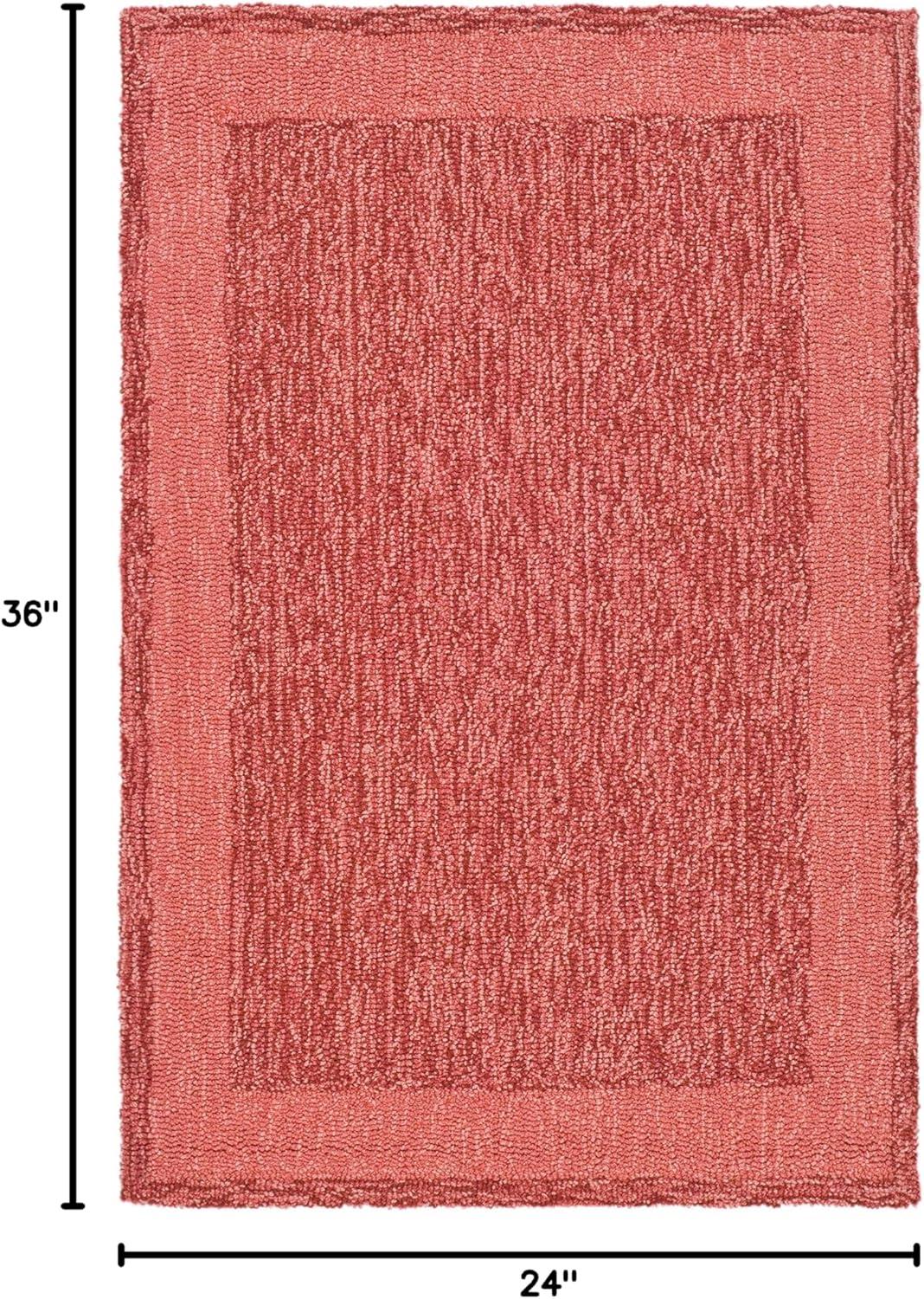 Taran Handmade Looped Red Area Rug