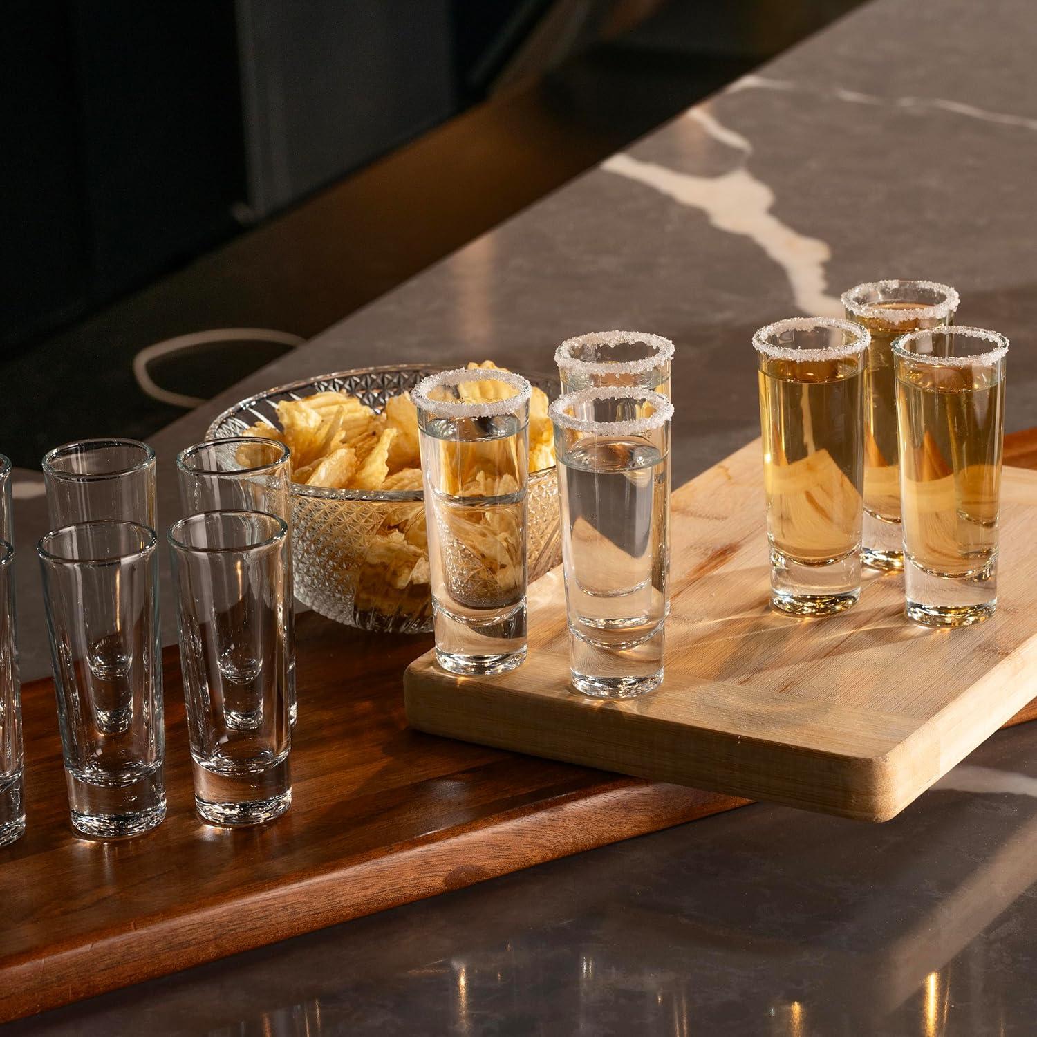 Tall Shot Glasses - 2oz - Crystal Clear Glasses - Set of 12