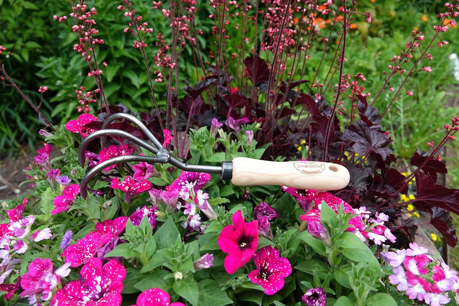 Gardener's Supply Company Lifetime Garden Cultivator | Heavy Duty Forged Steel with Ergonomic Hardwood Handle | Gardening Hand Tool for Weeding and