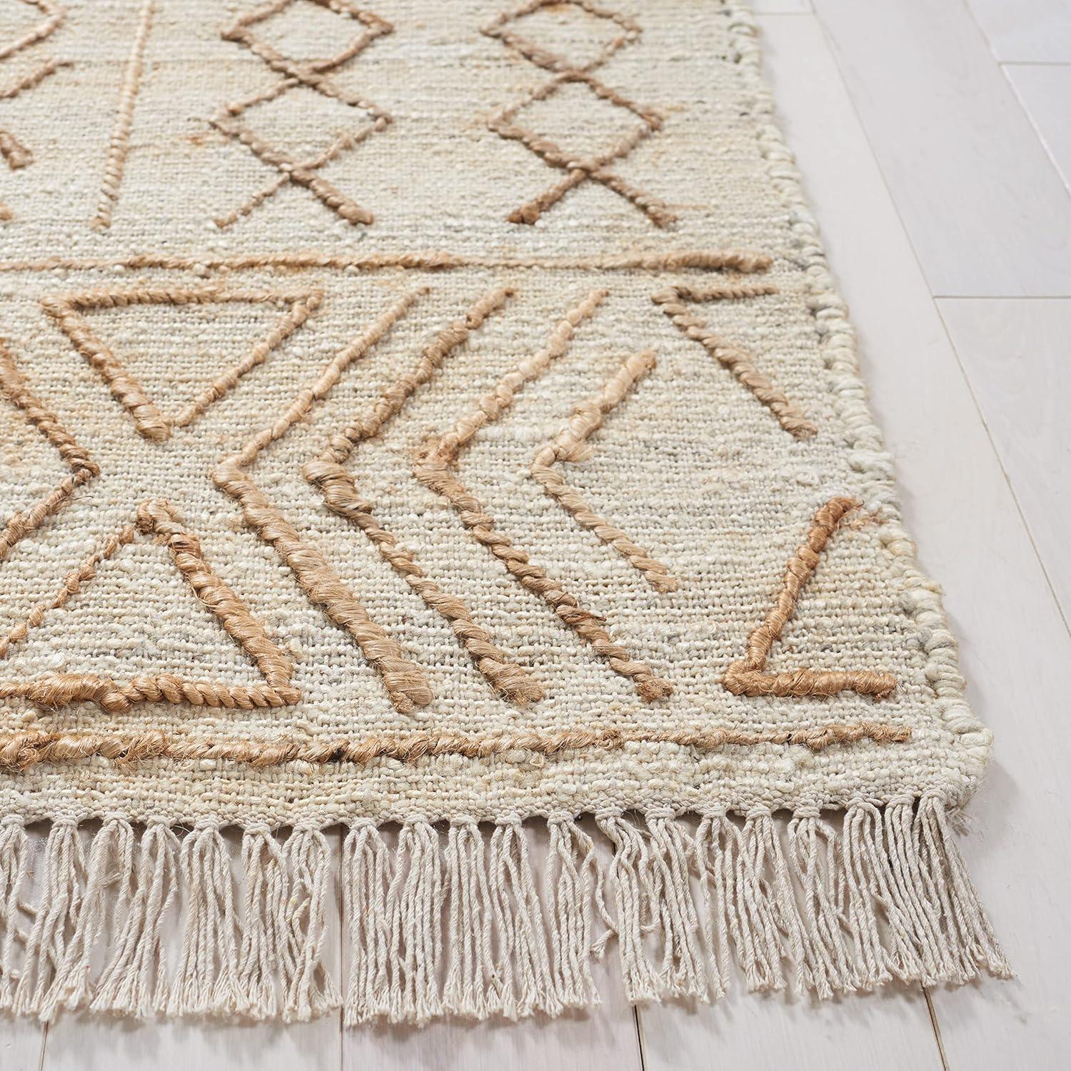 Handmade Cotton Bliss 5' x 8' Natural & Beige Area Rug