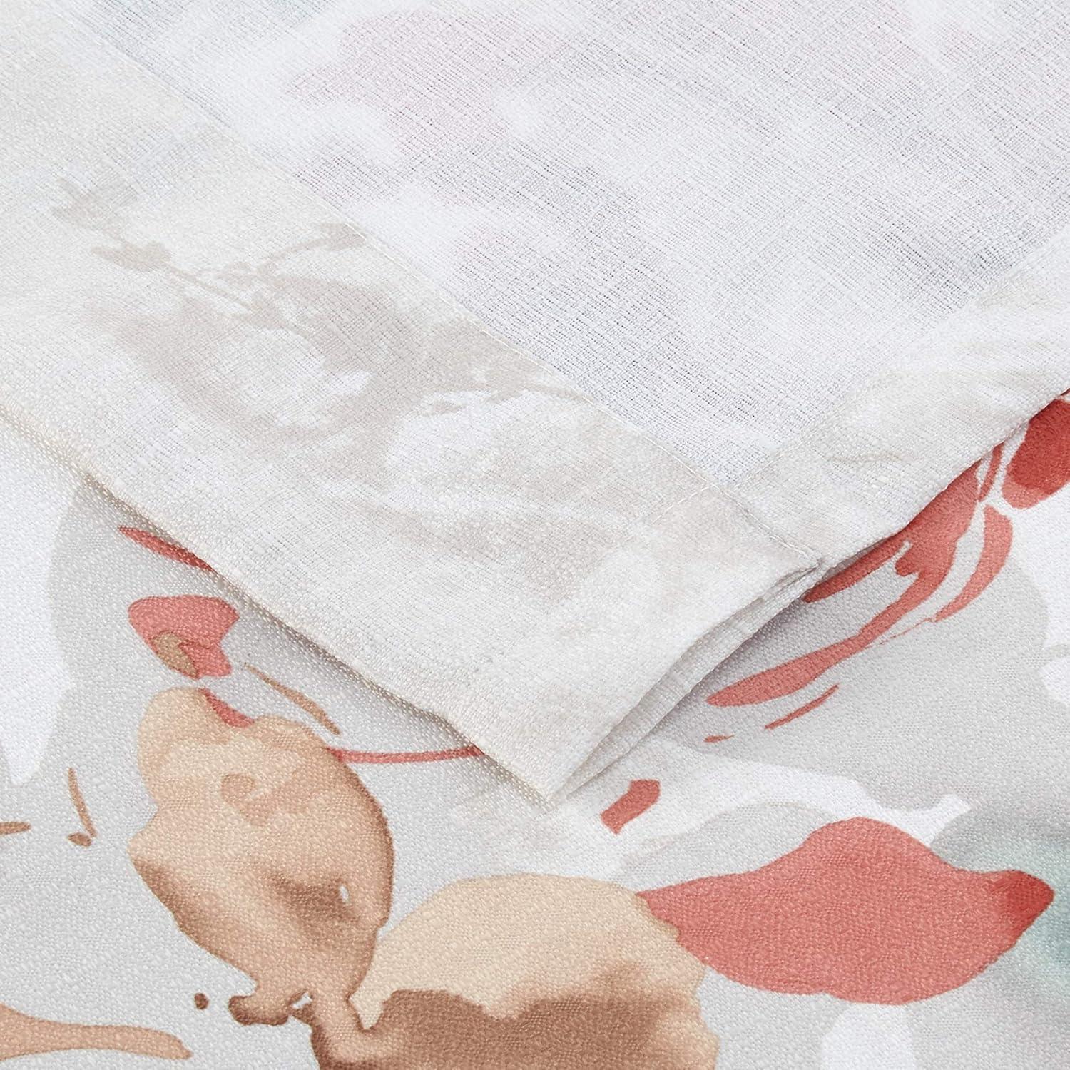 CHF Watecolor Floral Indoor , 100% Polyester , Light Filtering Single Panel Rod Pocket , Spice , 50"x84"