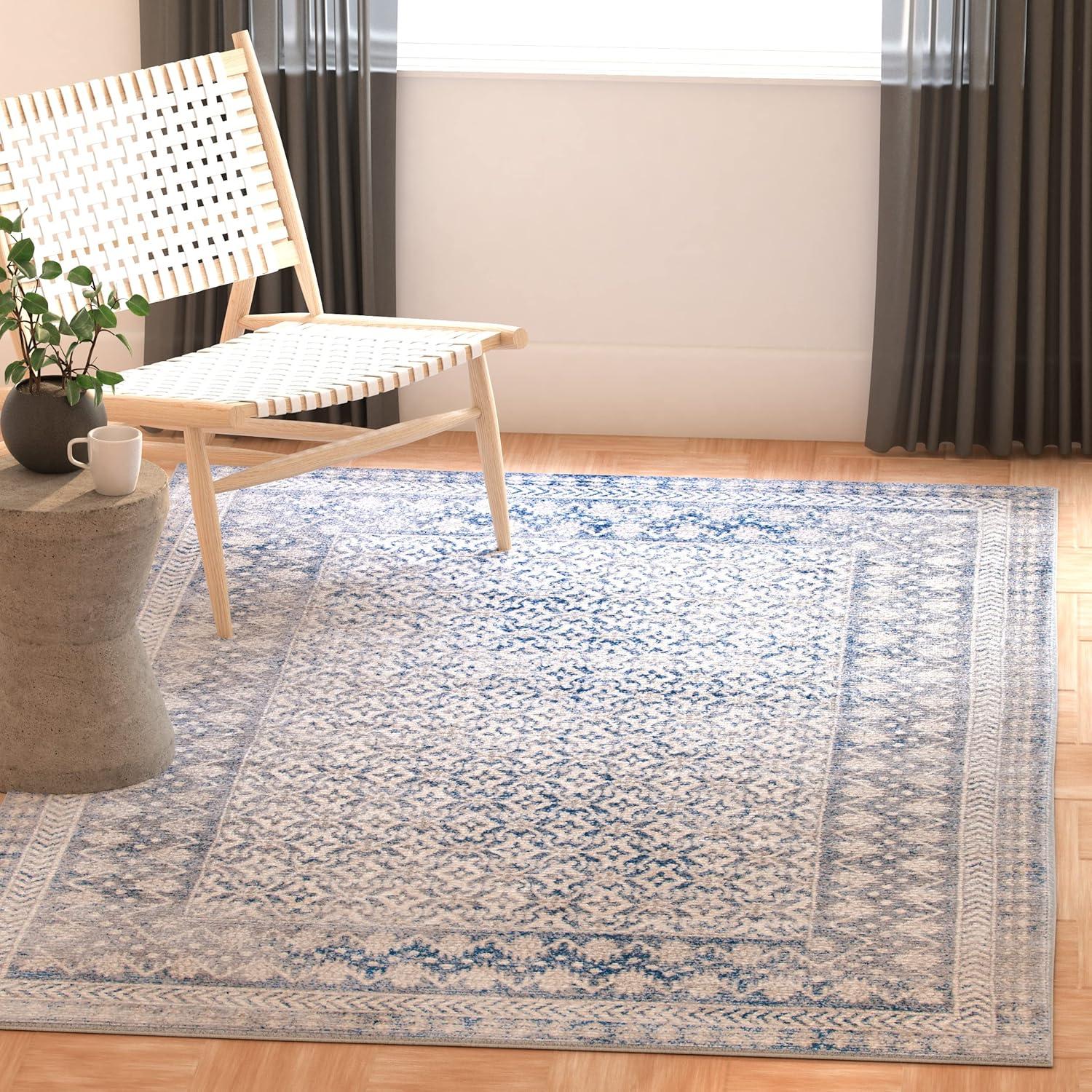 Brentwood BNT899 Power Loomed Indoor Accent Rug - Ivory/Light Grey - 3'x5' - Safavieh