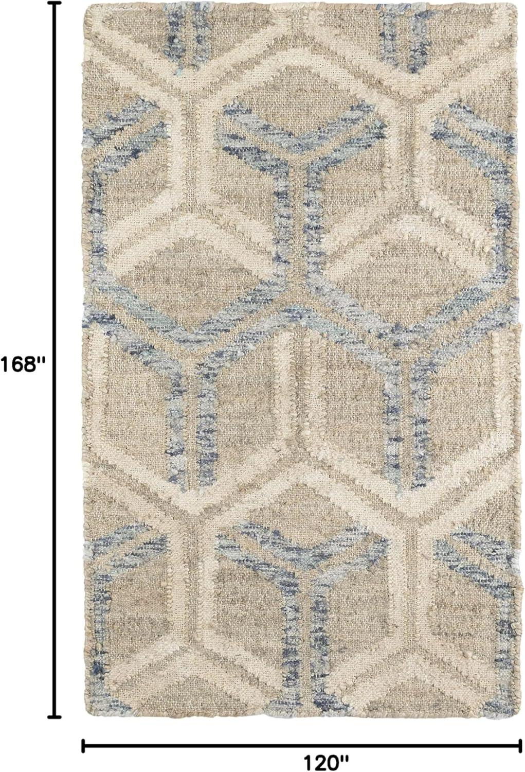 Tala Blue Handwoven Jute Rug