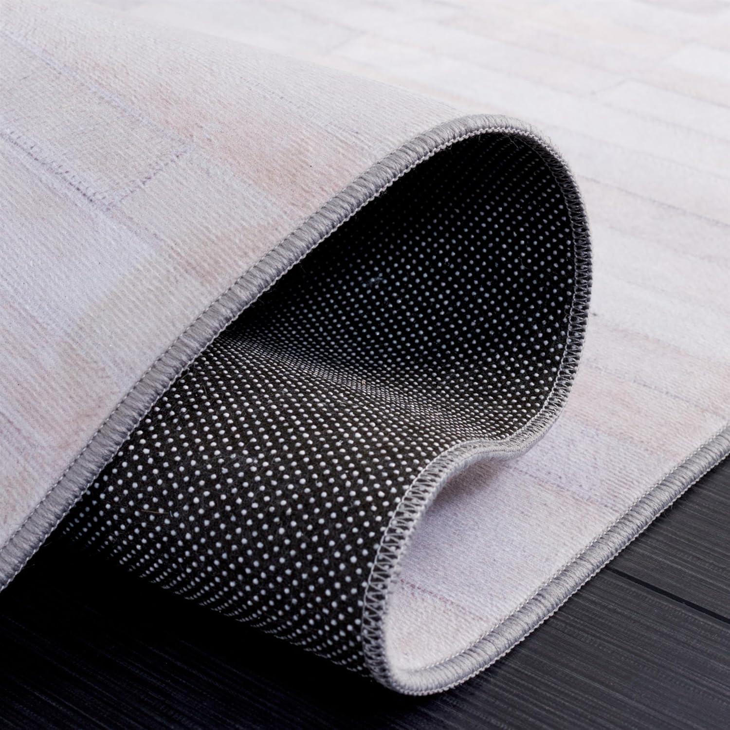 Faux Hide FAH514 Power Loomed Machine Washable Area Rug - Ivory/Grey - 3'x5' - Safavieh.