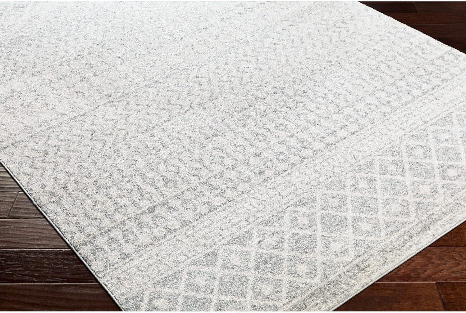 Laurine Gray 6'7" x 9' Moroccan Synthetic Area Rug