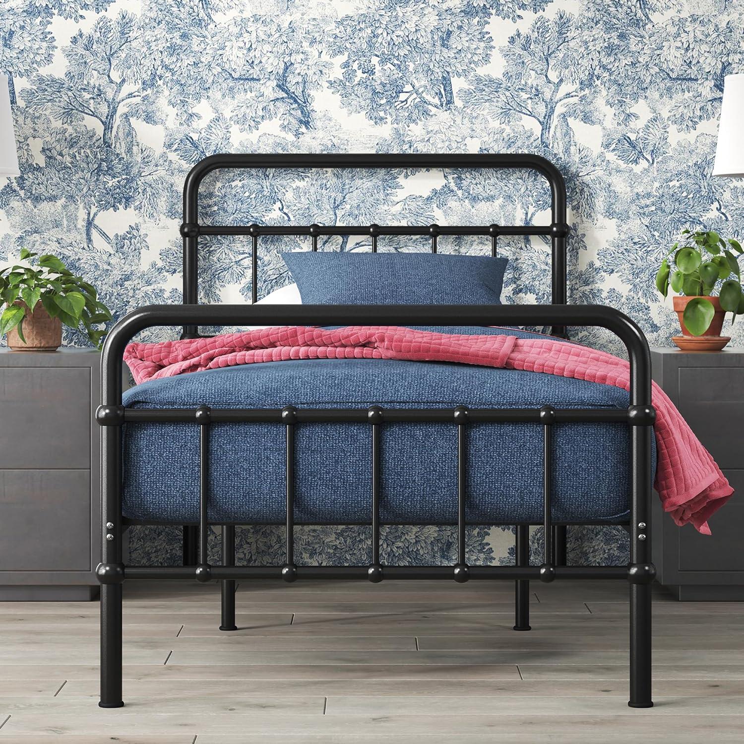 Zinus Florence 42" Modern Farmhouse Metal Platform Bed