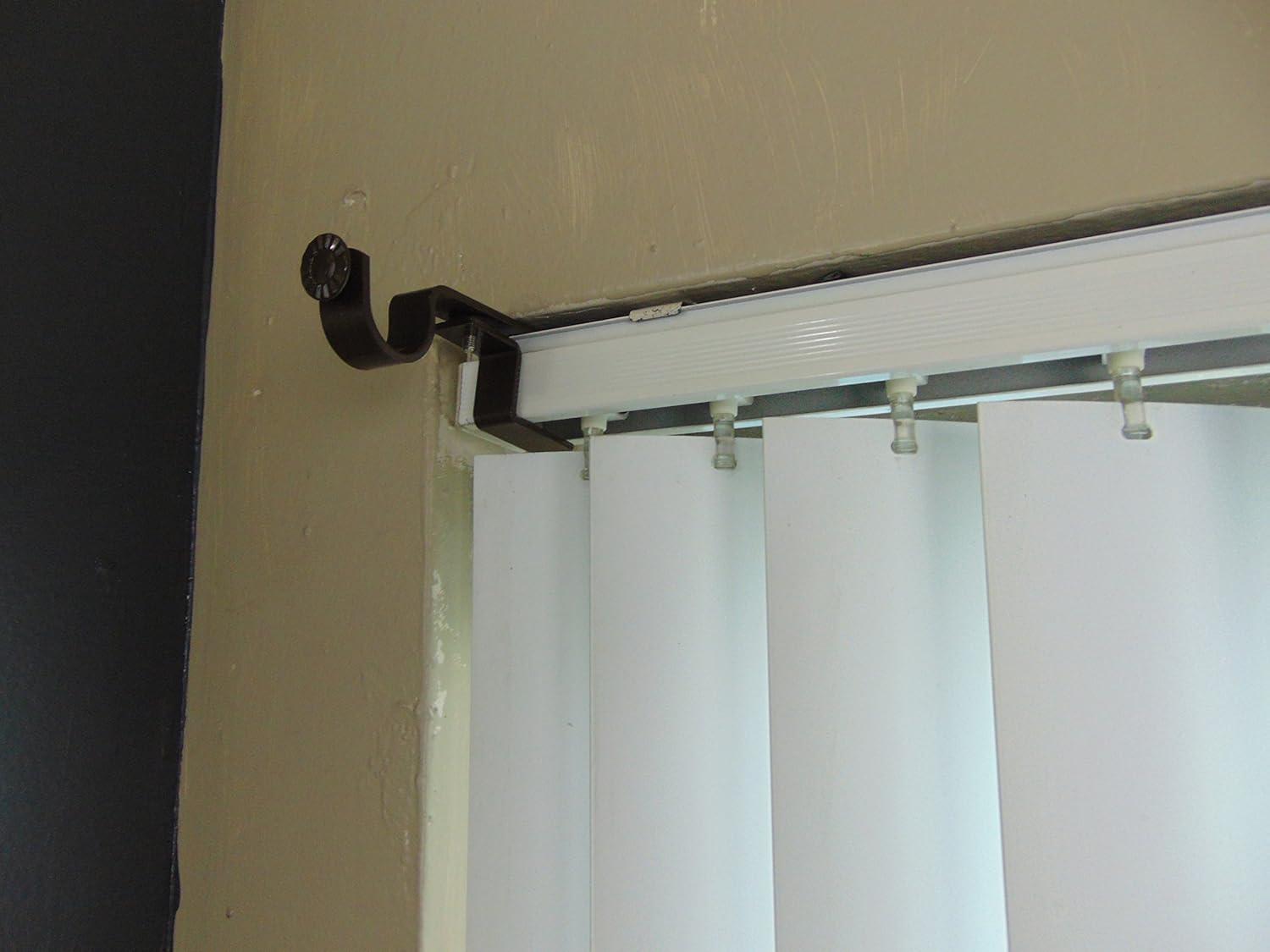 NoNo Bracket - Inside Mounted Blinds Curtain Rod Bracket Attachment (White Set of 3)