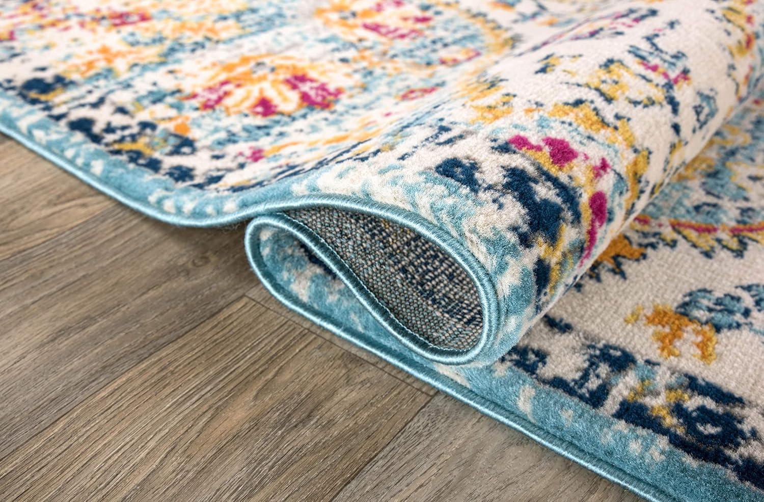 World Rug Gallery Distressed Vintage Bohemian Area Rug