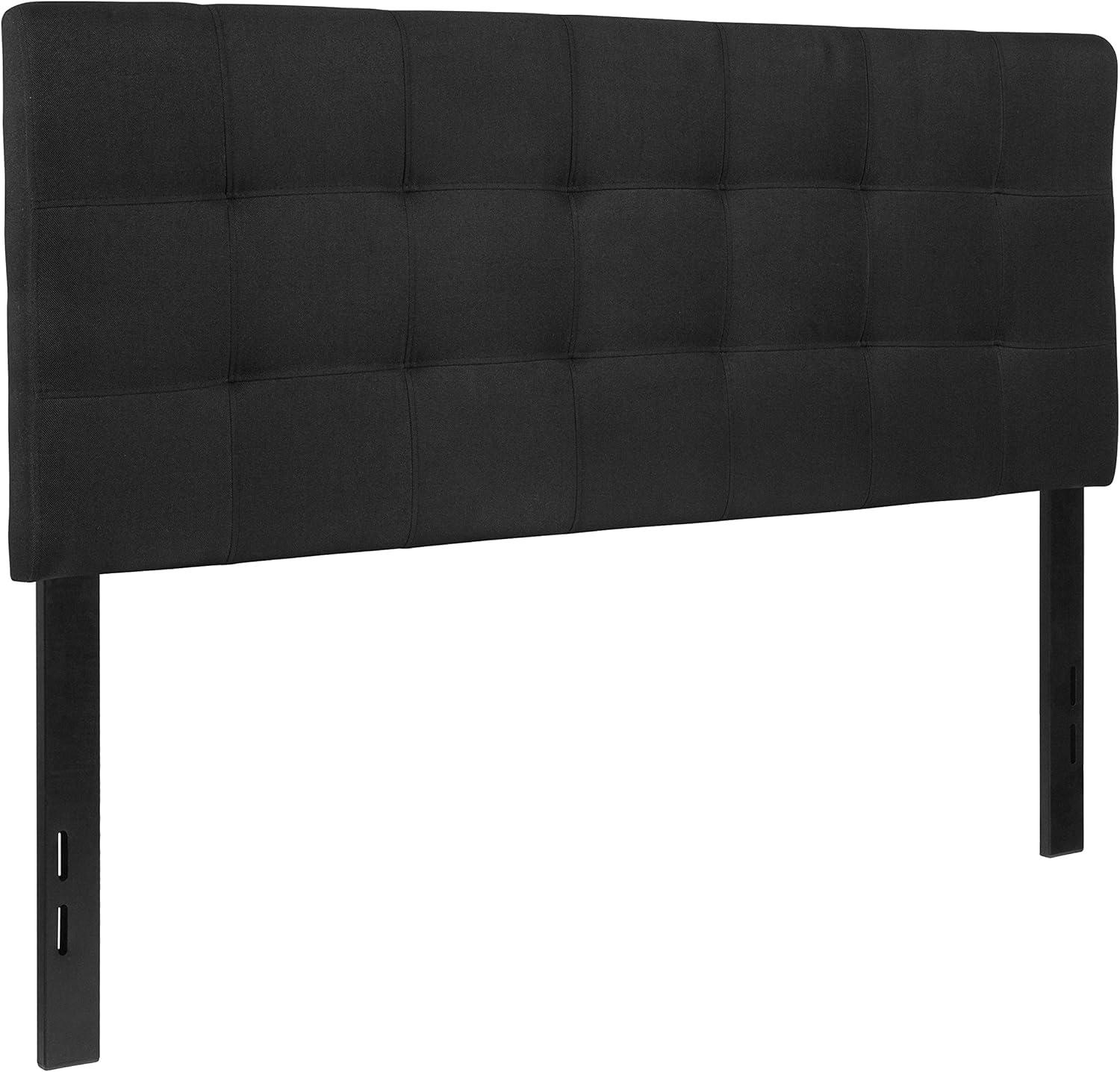 Flash Furniture Bedford Tufted Upholstered Full Size Headboard in Black Fabric