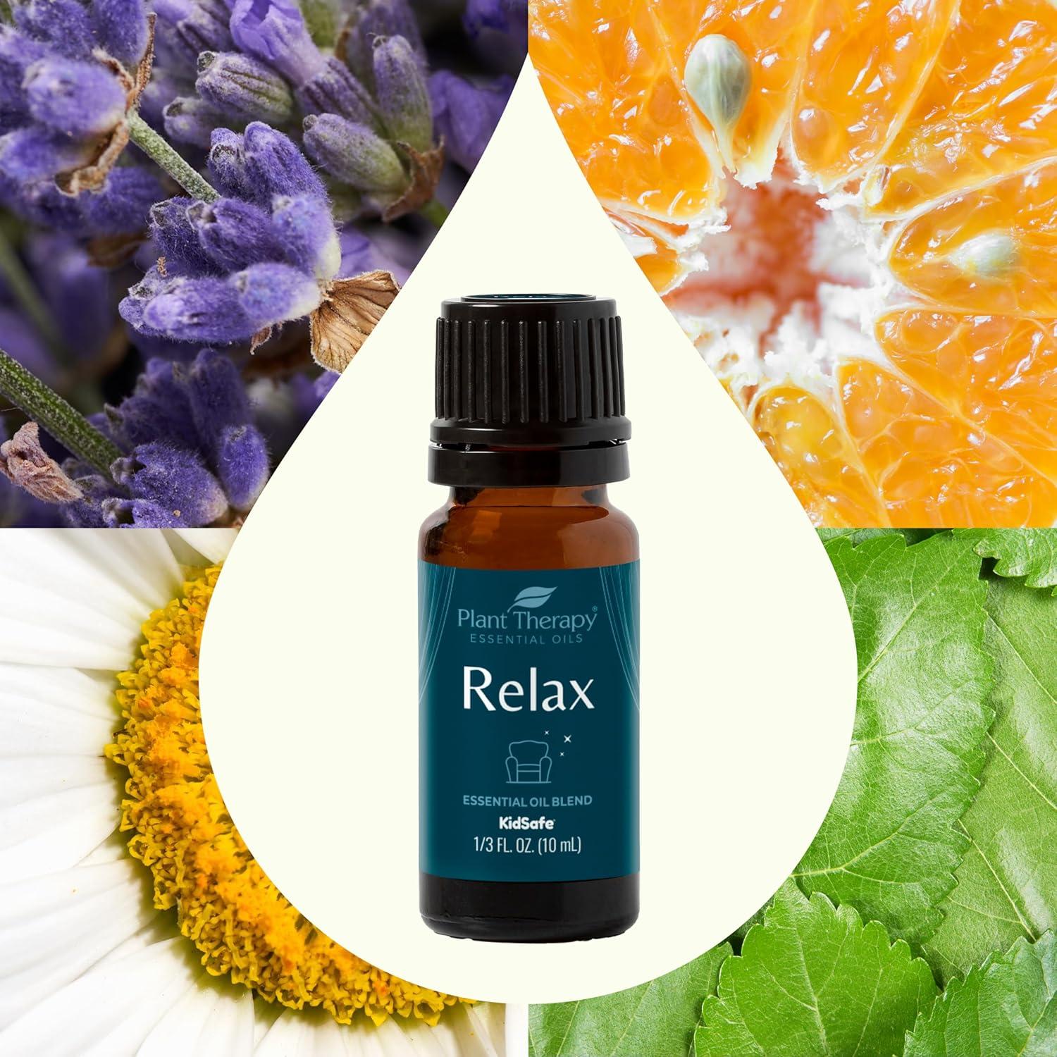 Plant Therapy Relax Essential Oil Blend for Sleep & Stress 100% Pure, Undiluted, Natural Aromatherapy, Therapeutic Grade 10 mL (1/3 oz)